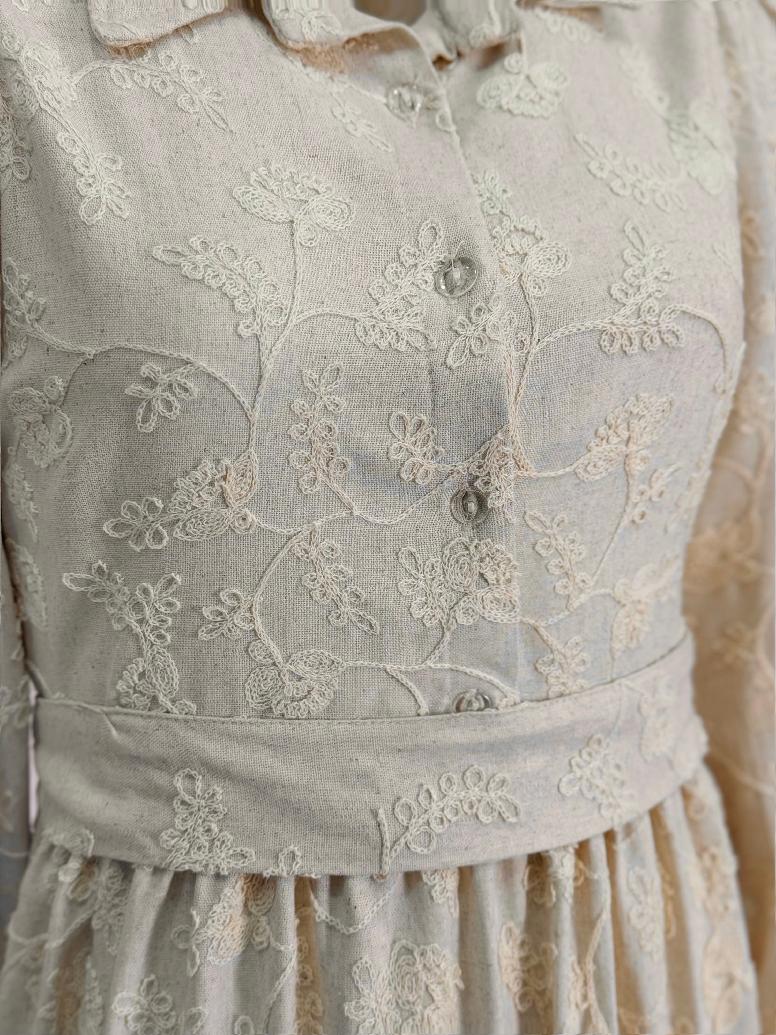 Embroidered Linen Dress