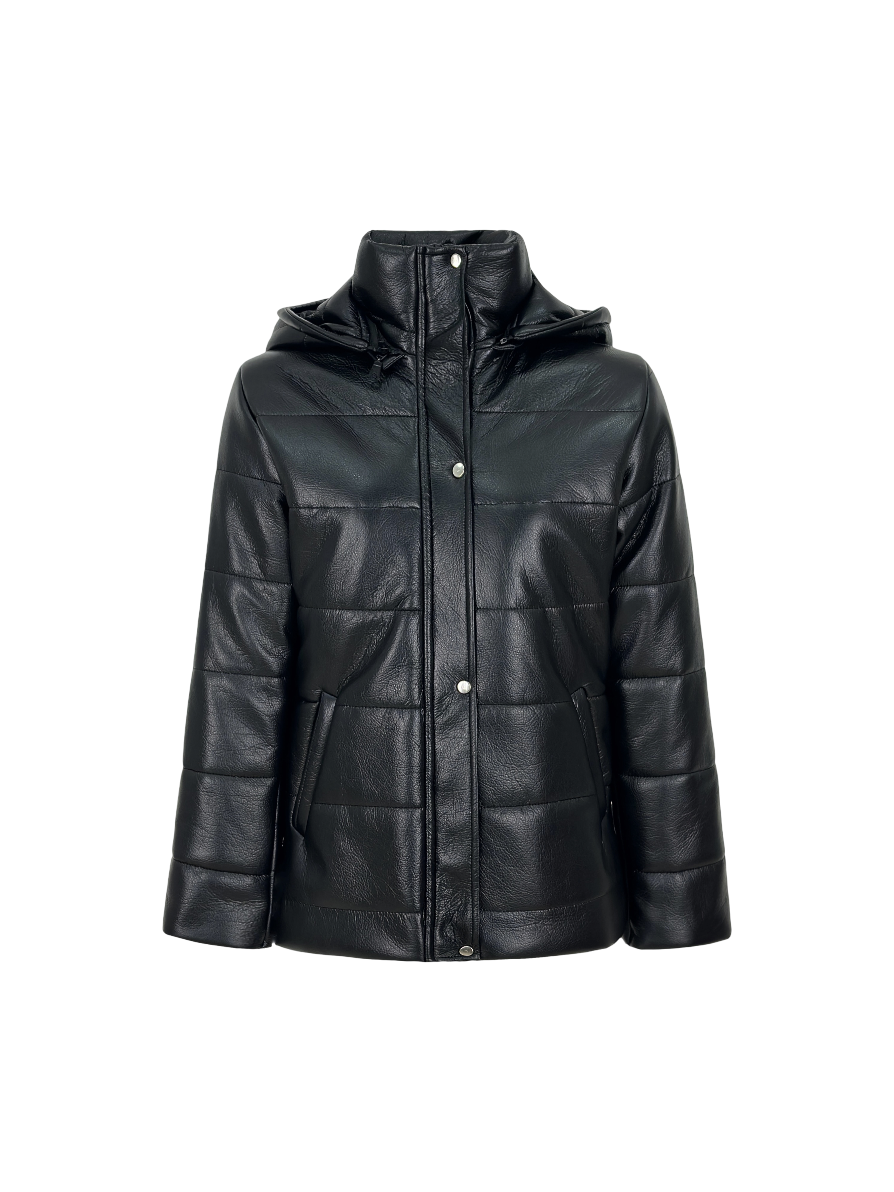 Leather Puffed Jacket