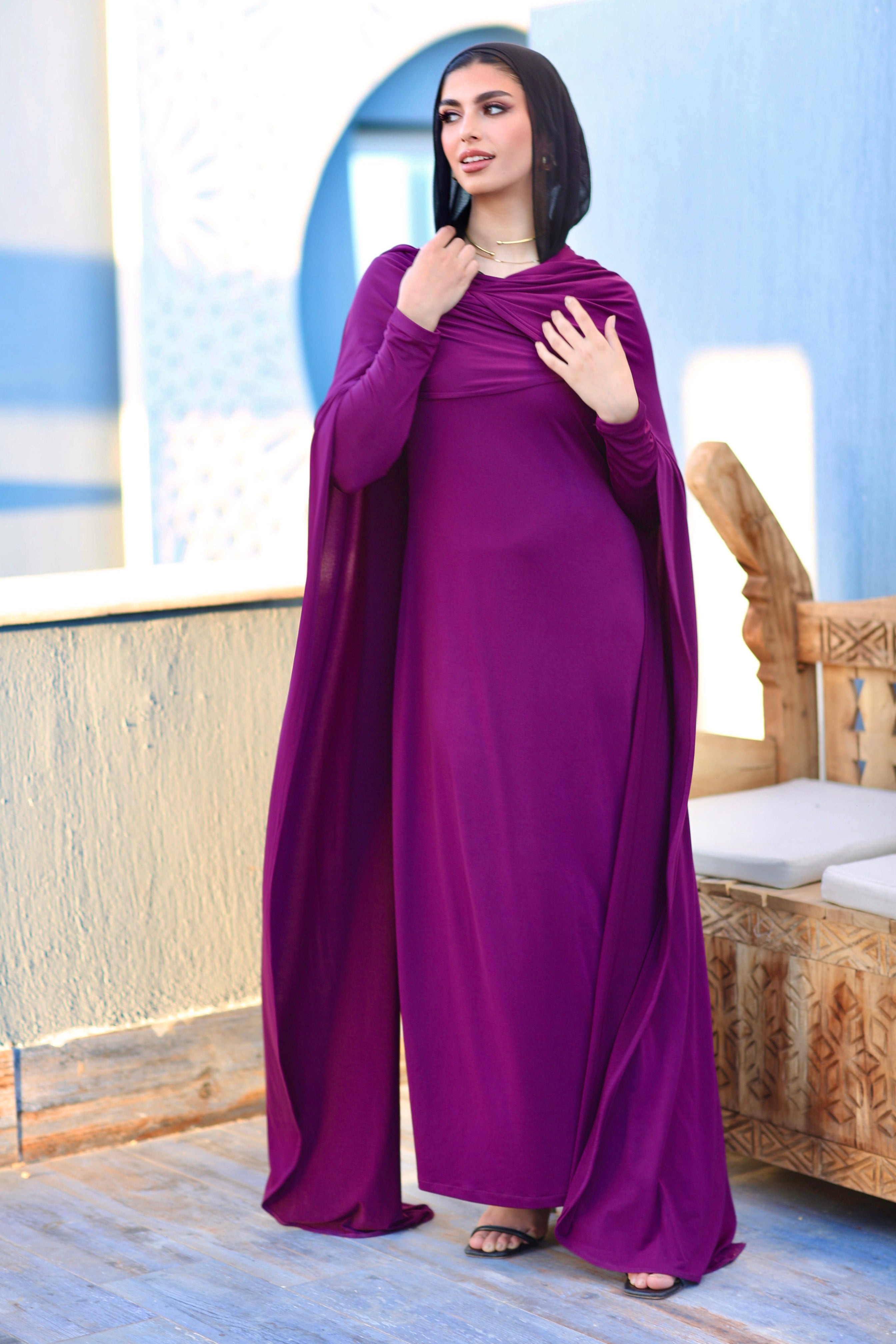 The Infinity Wrap Dress Plum