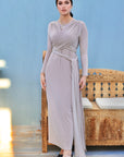 The Infinity Wrap Dress Oatmeal