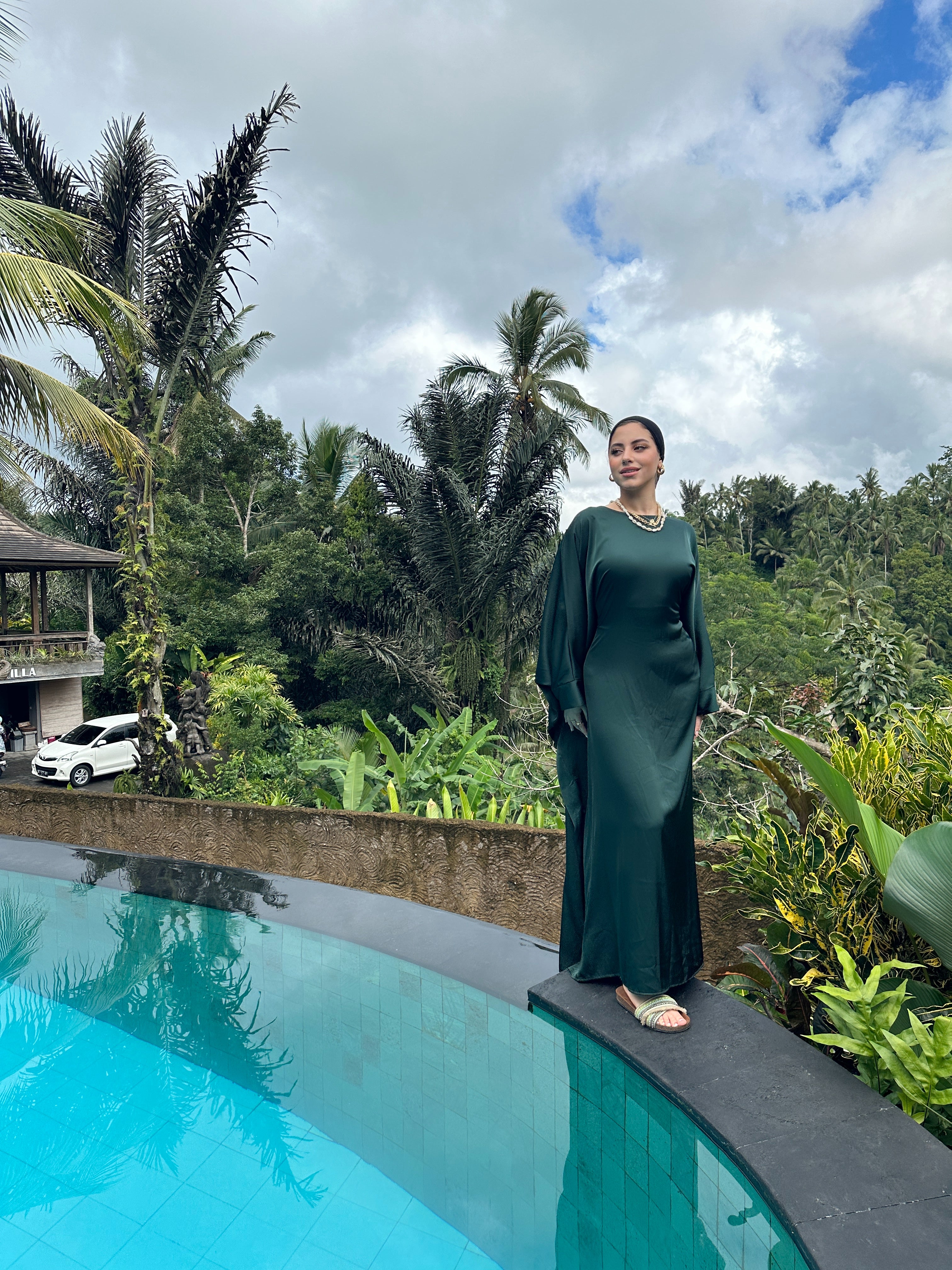 Like A Butterfly Dress Emerald Green