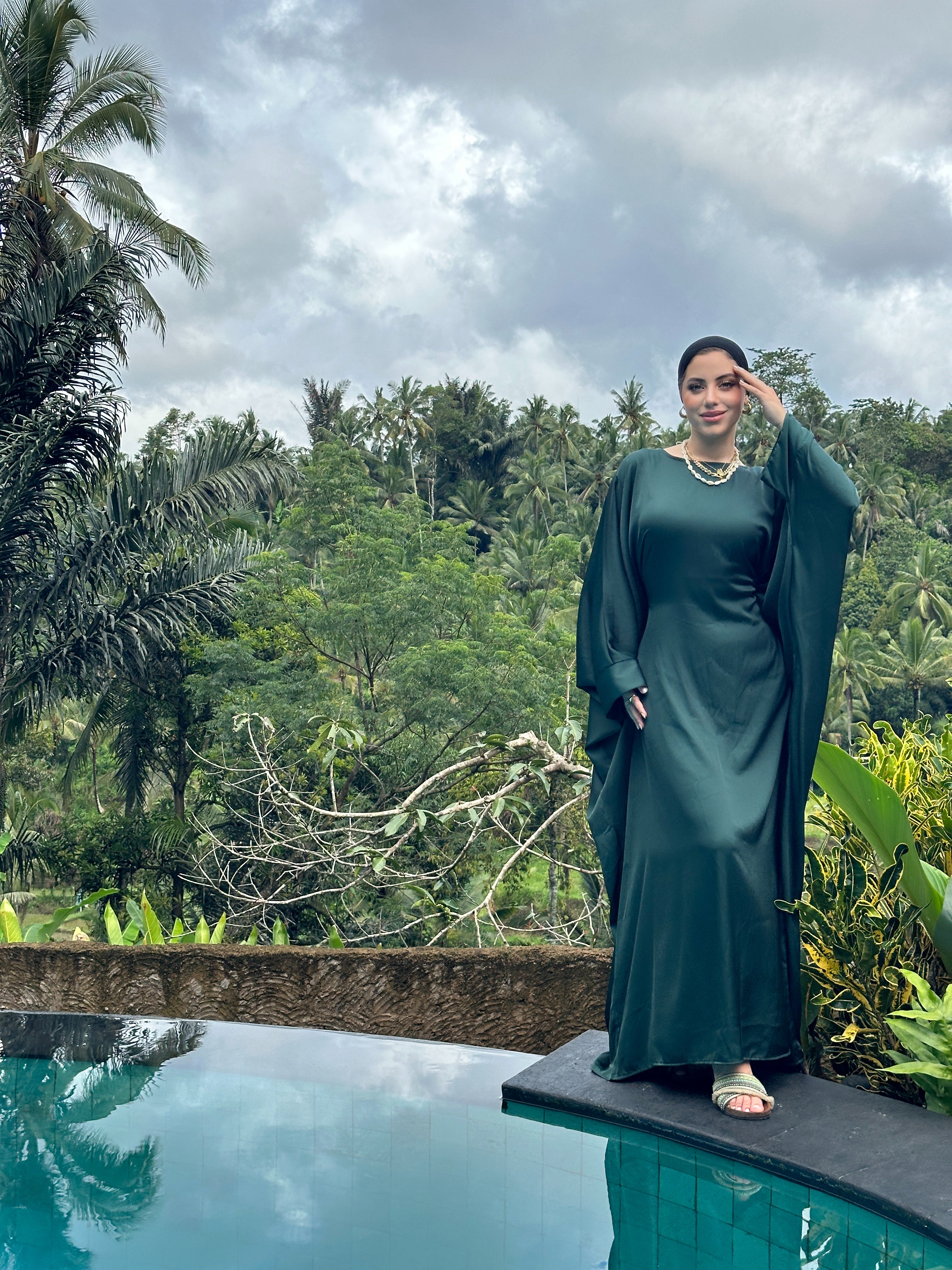 Like A Butterfly Dress Emerald Green