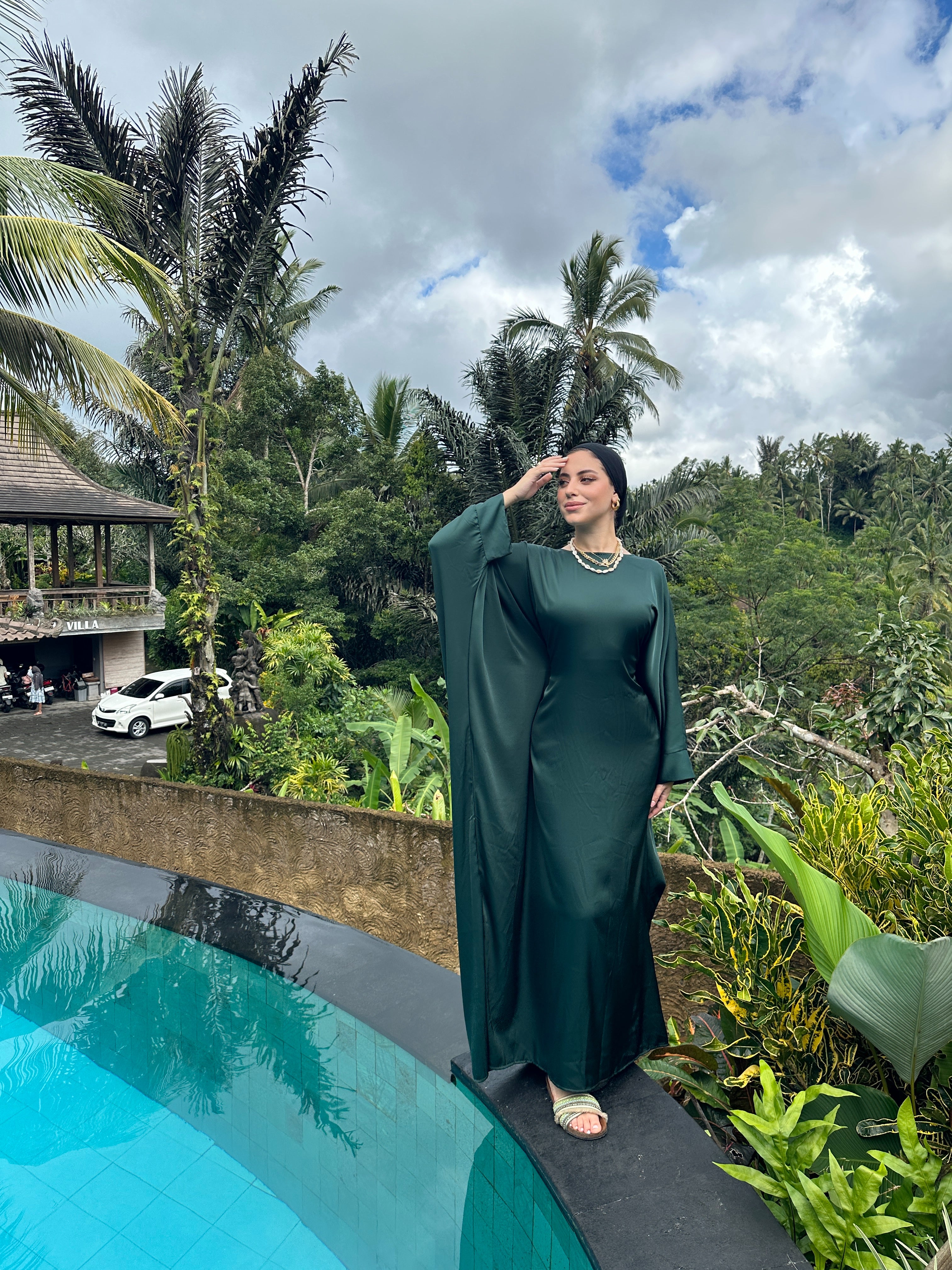 Like A Butterfly Dress Emerald Green