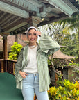 New Strippy Shirt Olive