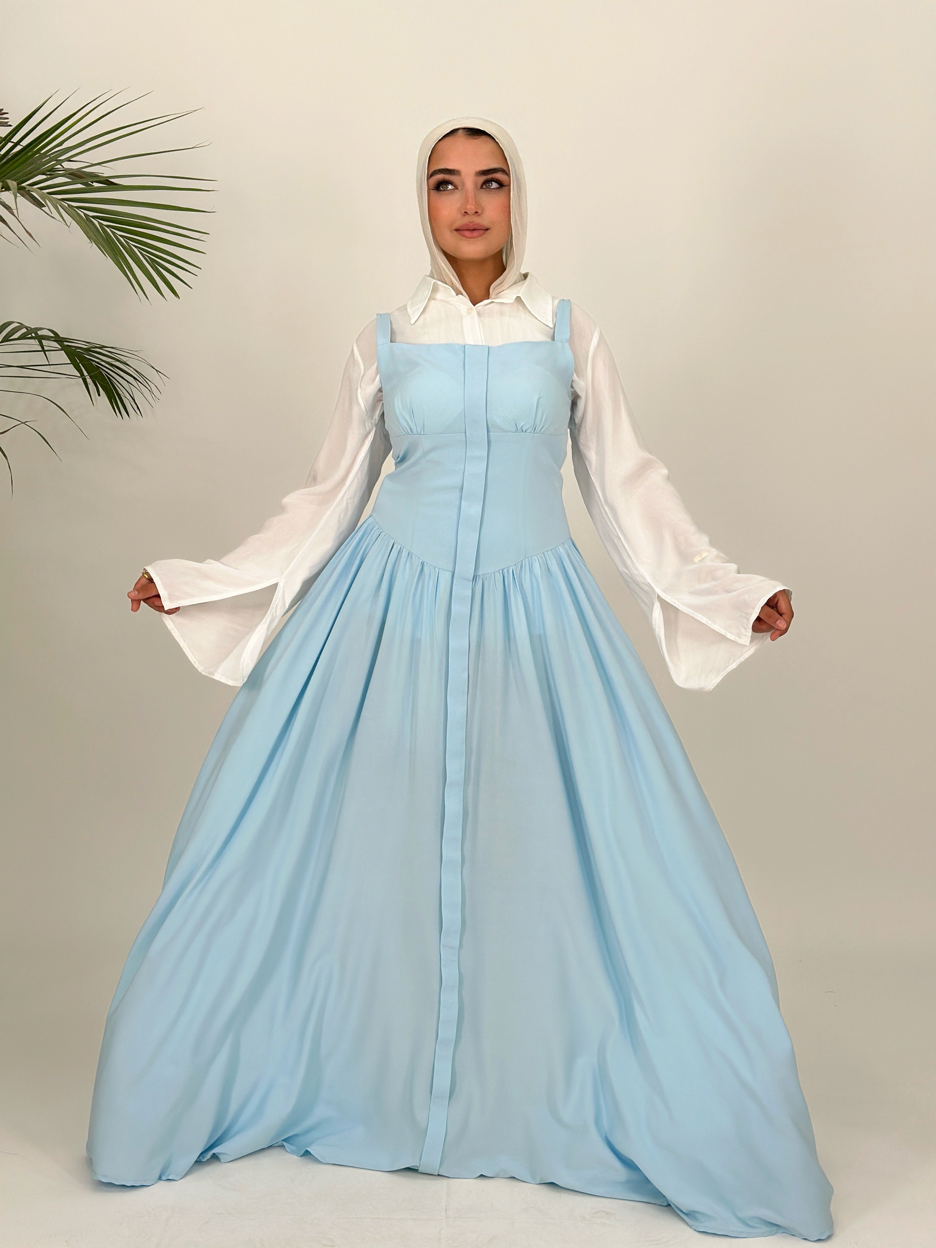 Positano Dress Baby Blue HK Designs Positano Dress Baby Blue HK Designs