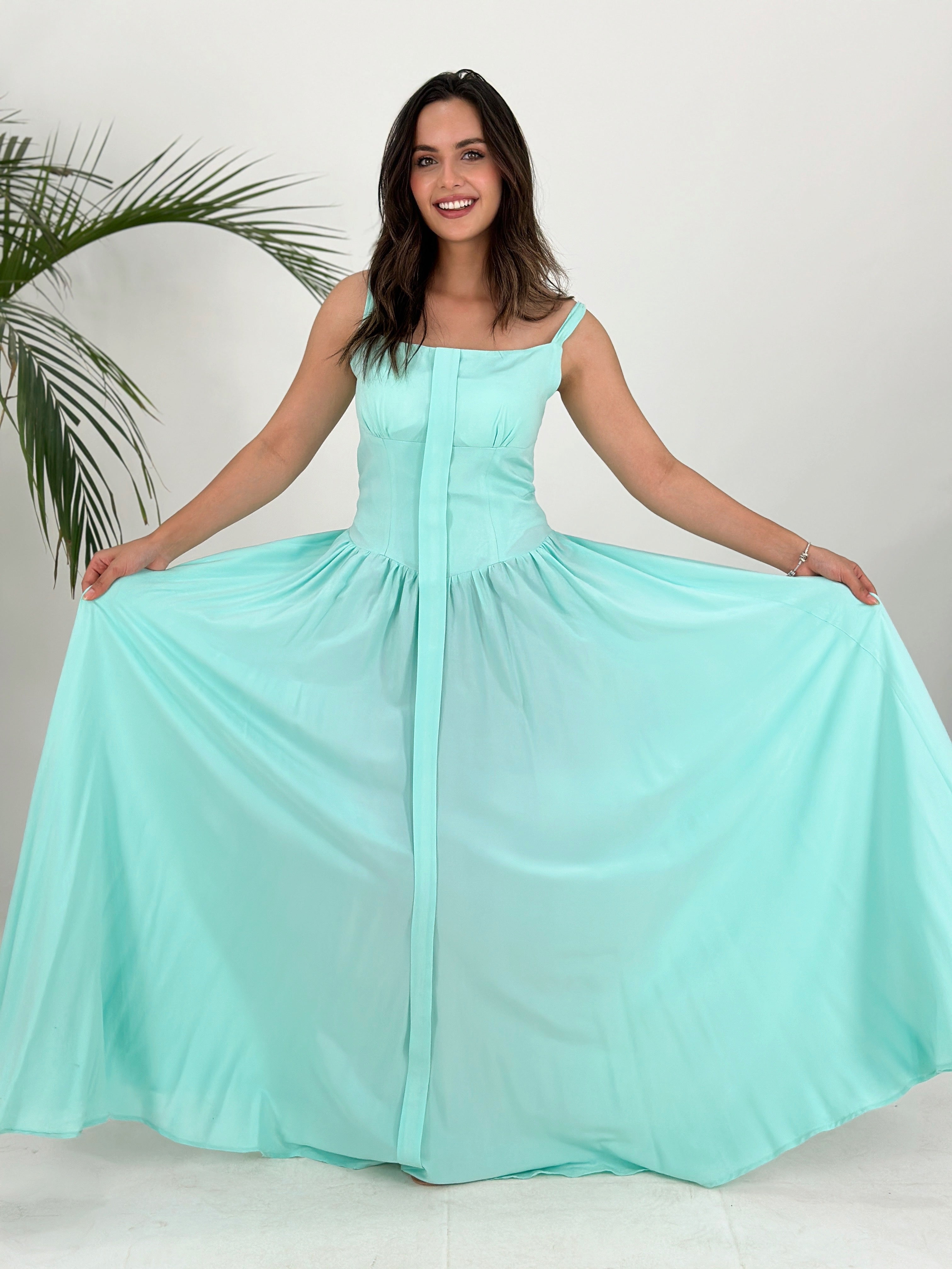 Positano Dress Aqua