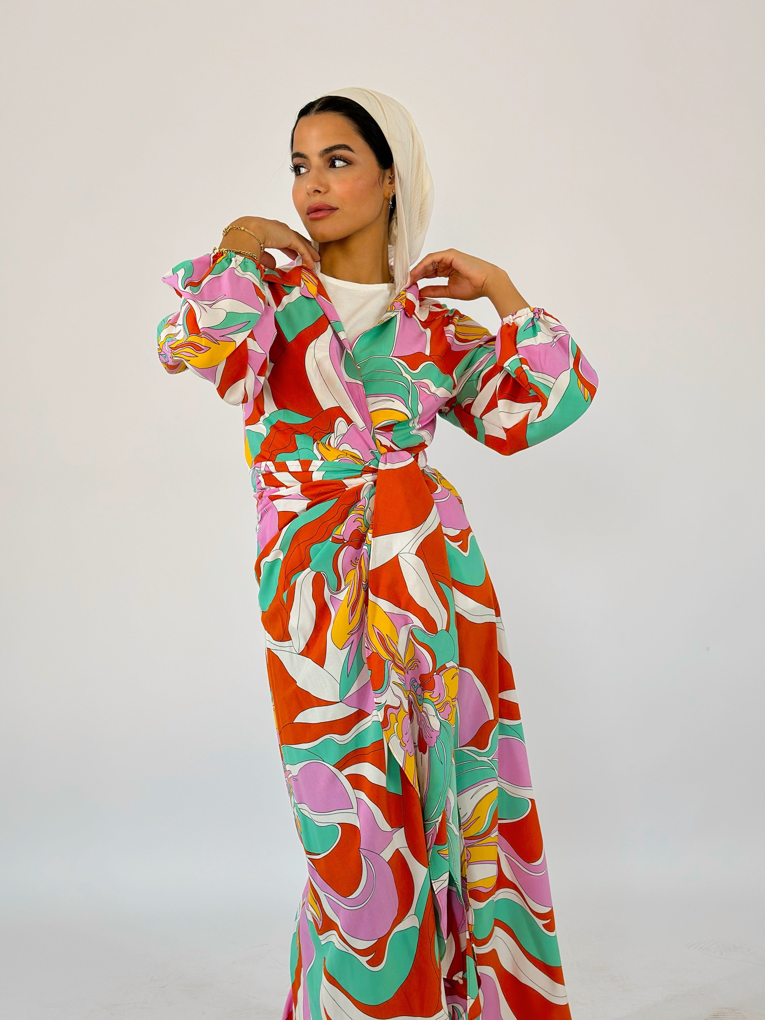 Abstractive Colors Dress