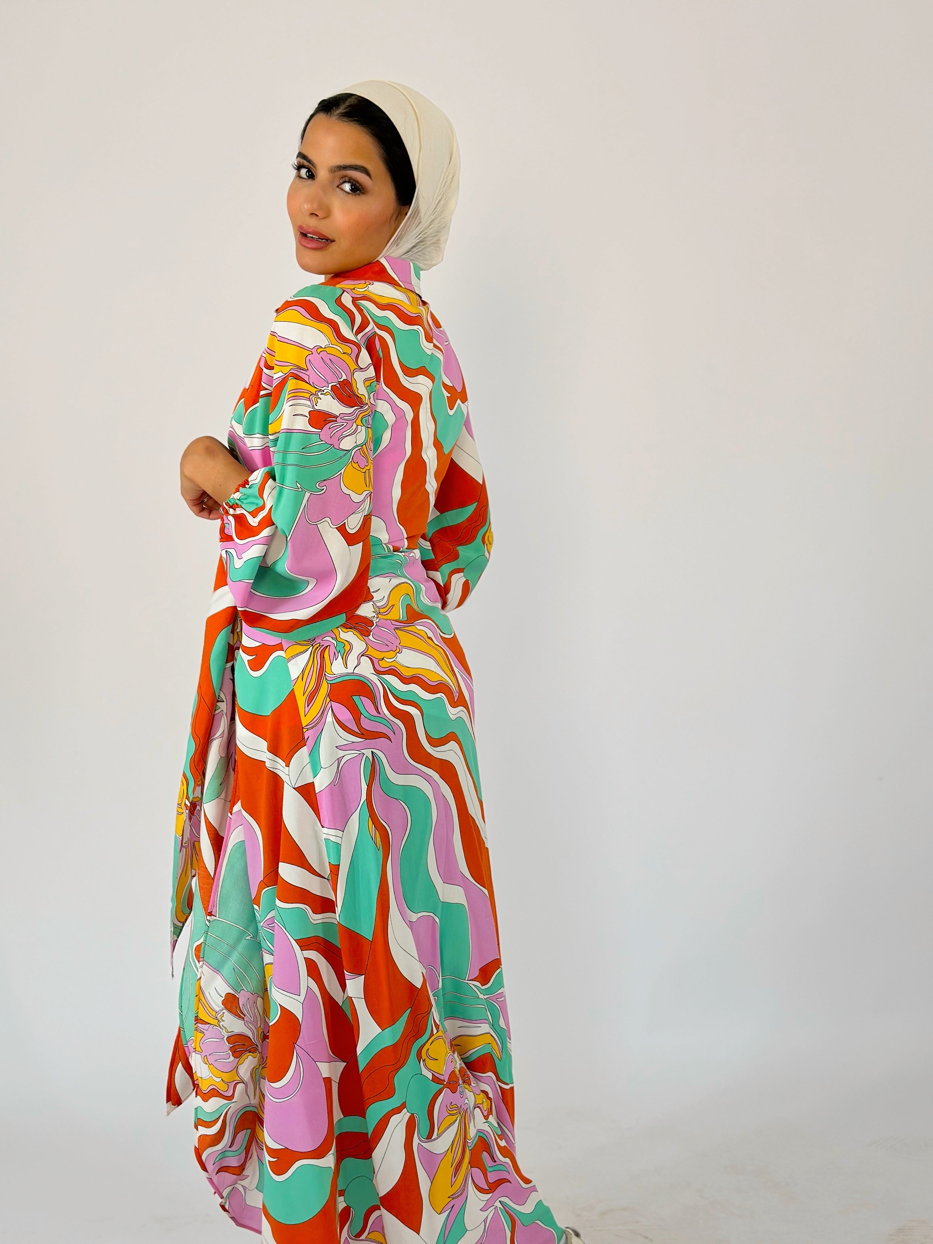 Abstractive Colors Dress