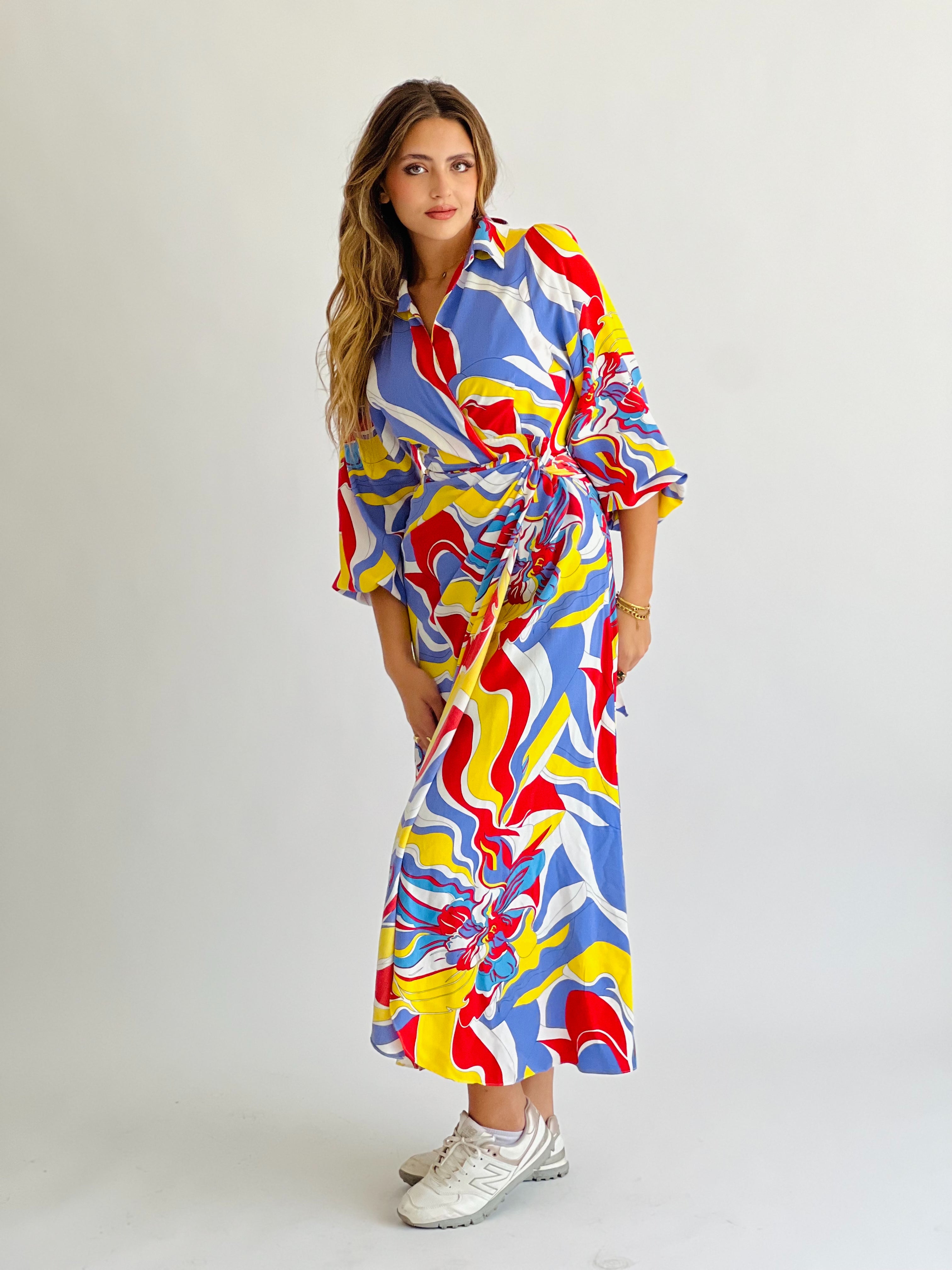 Abstractive Colors Dress