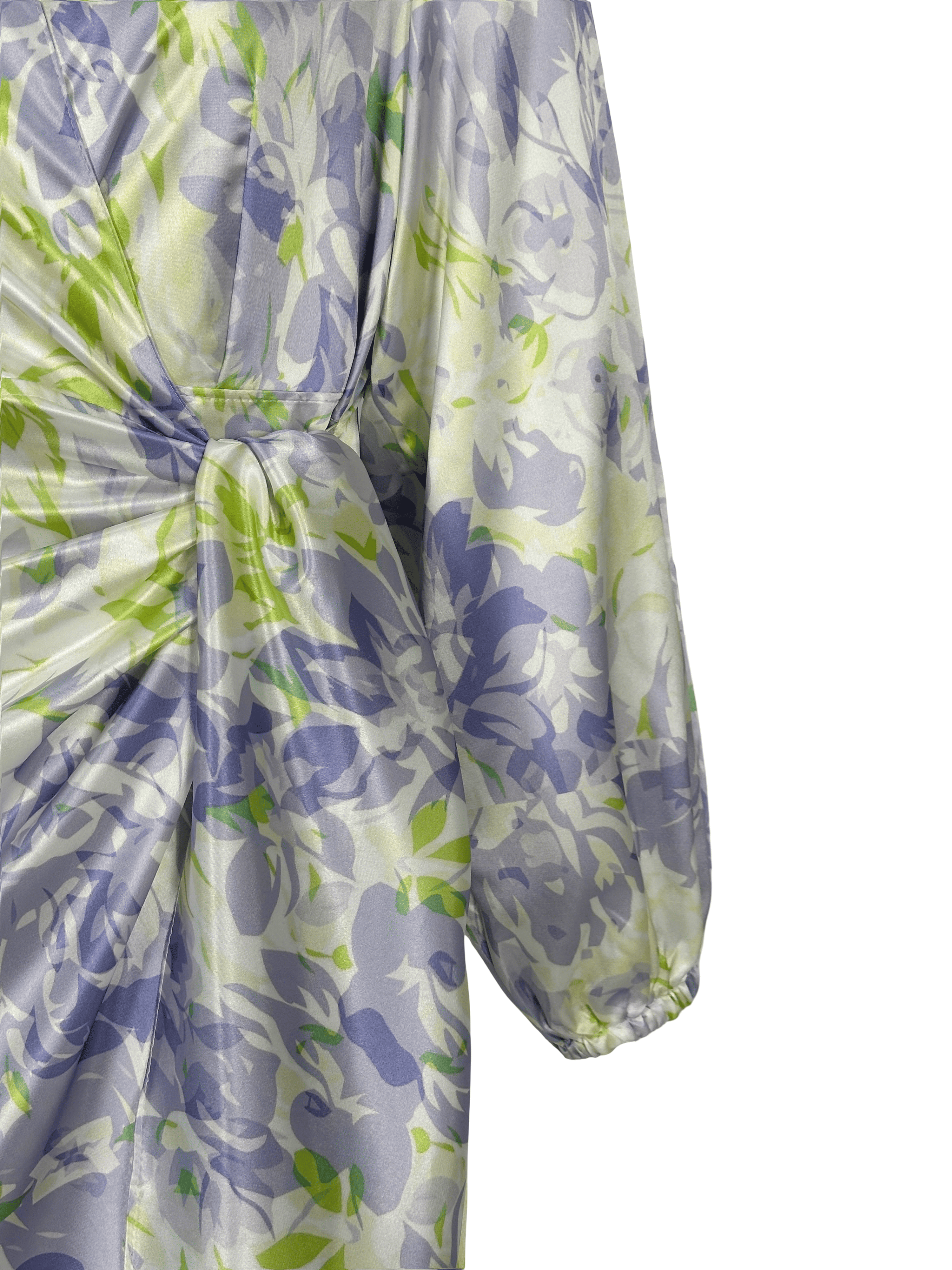 Jardin De Fleurs Pastels Silk Dress