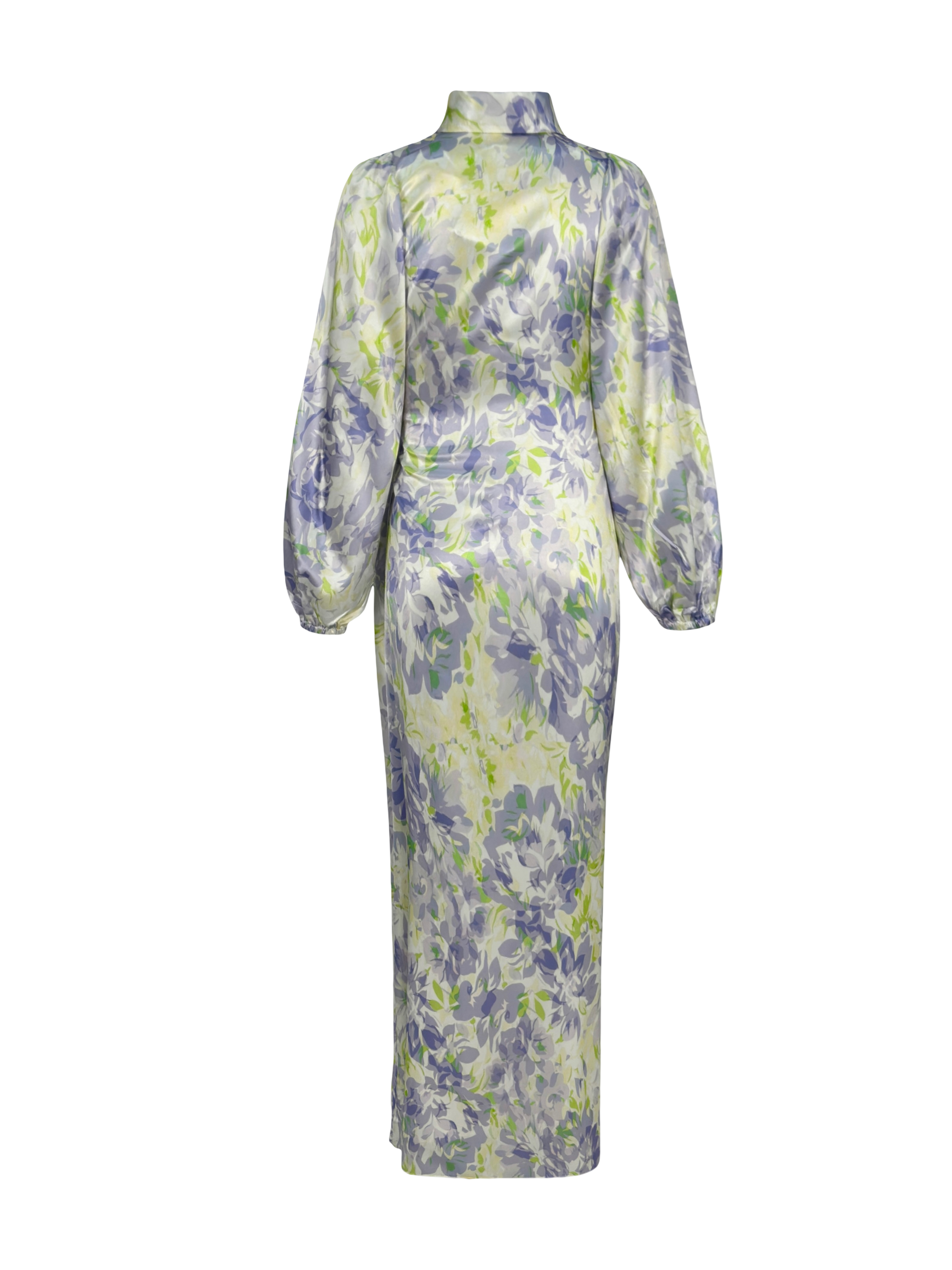 Jardin De Fleurs Pastels Silk Dress