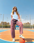 Distressed Balloon Denim