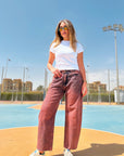 Distressed Balloon Denim