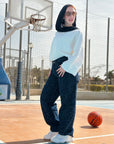 Distressed Balloon Denim