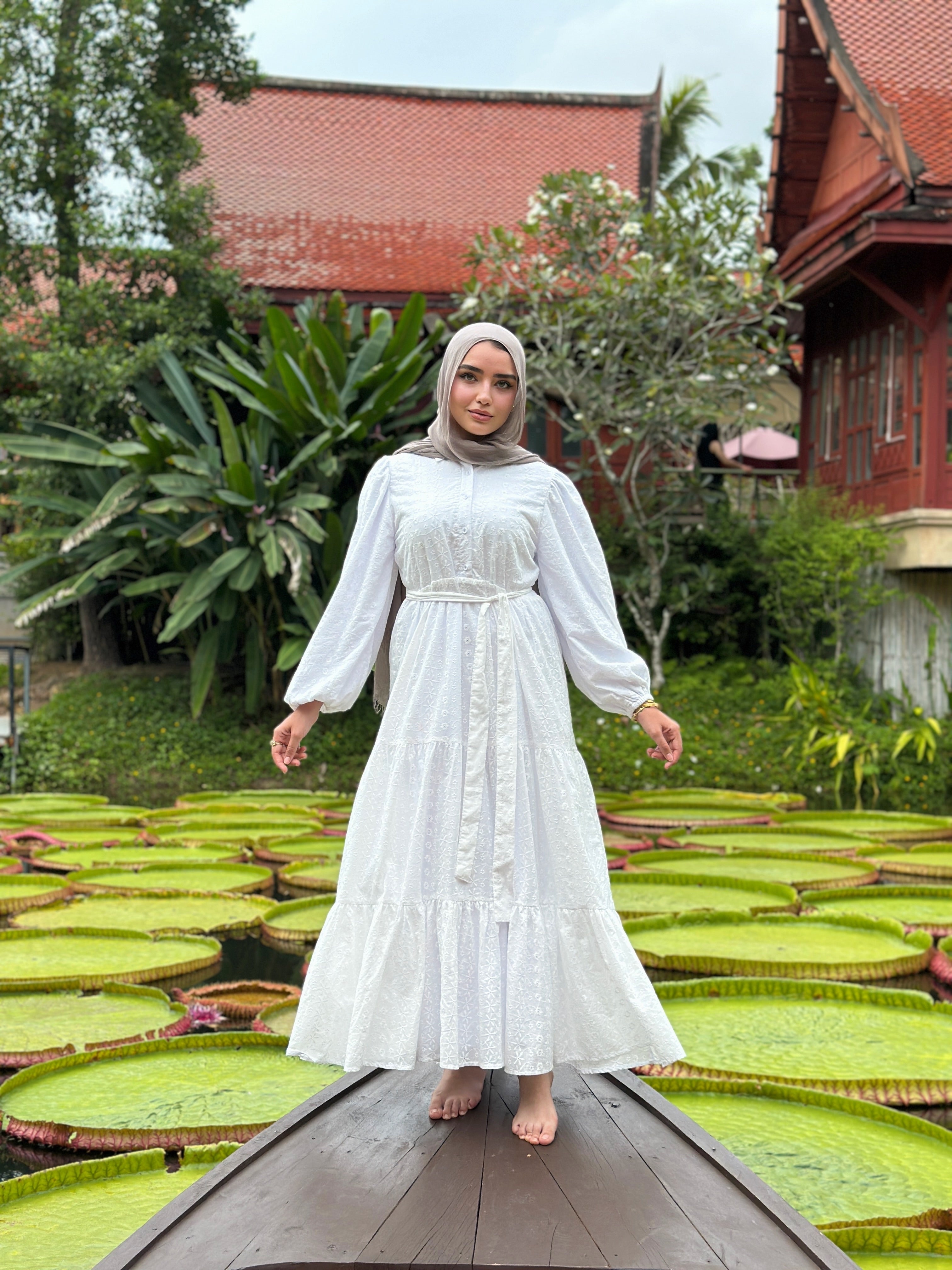 Layered Embroidered Dress