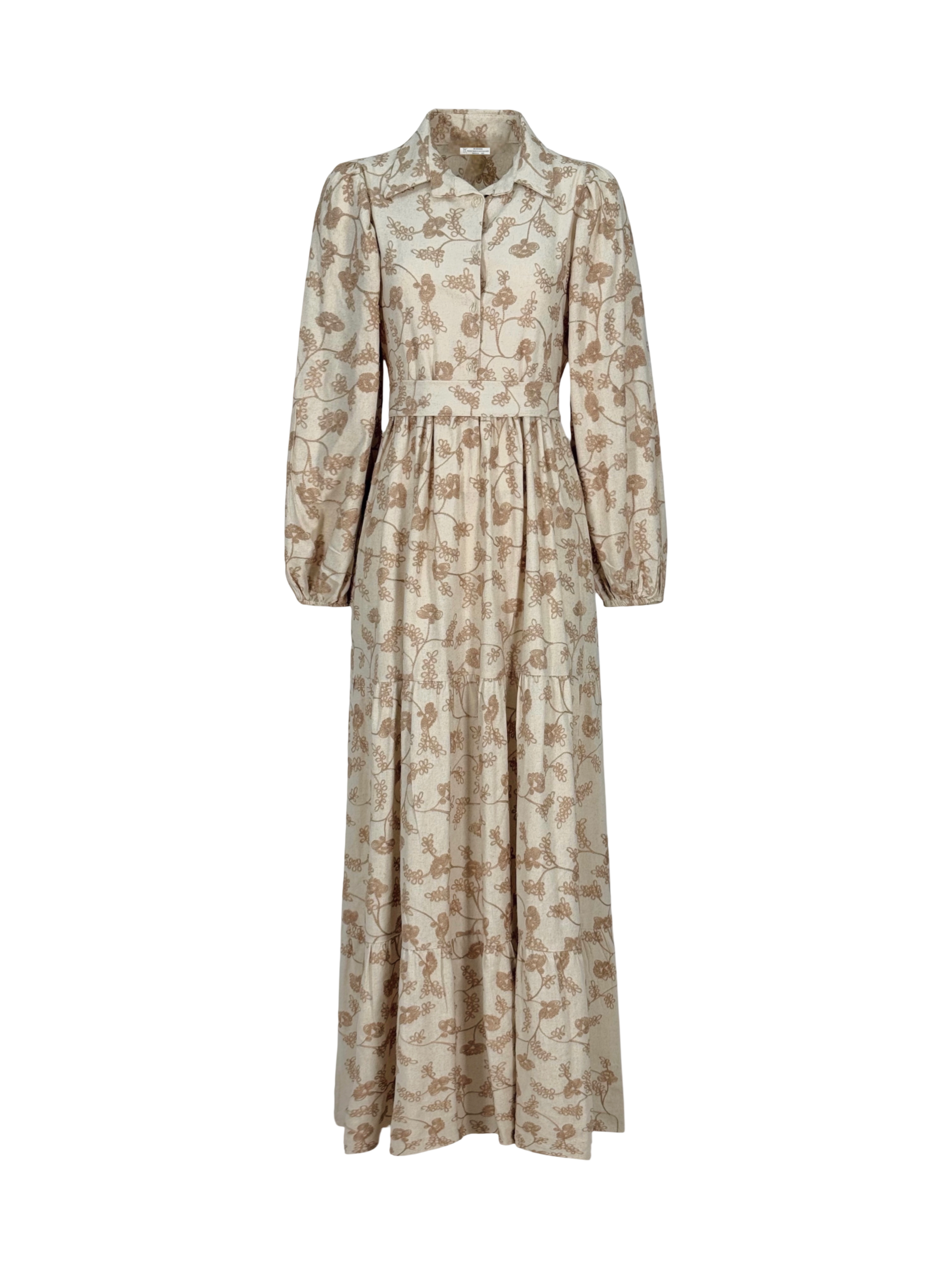 Embroidered Linen Dress