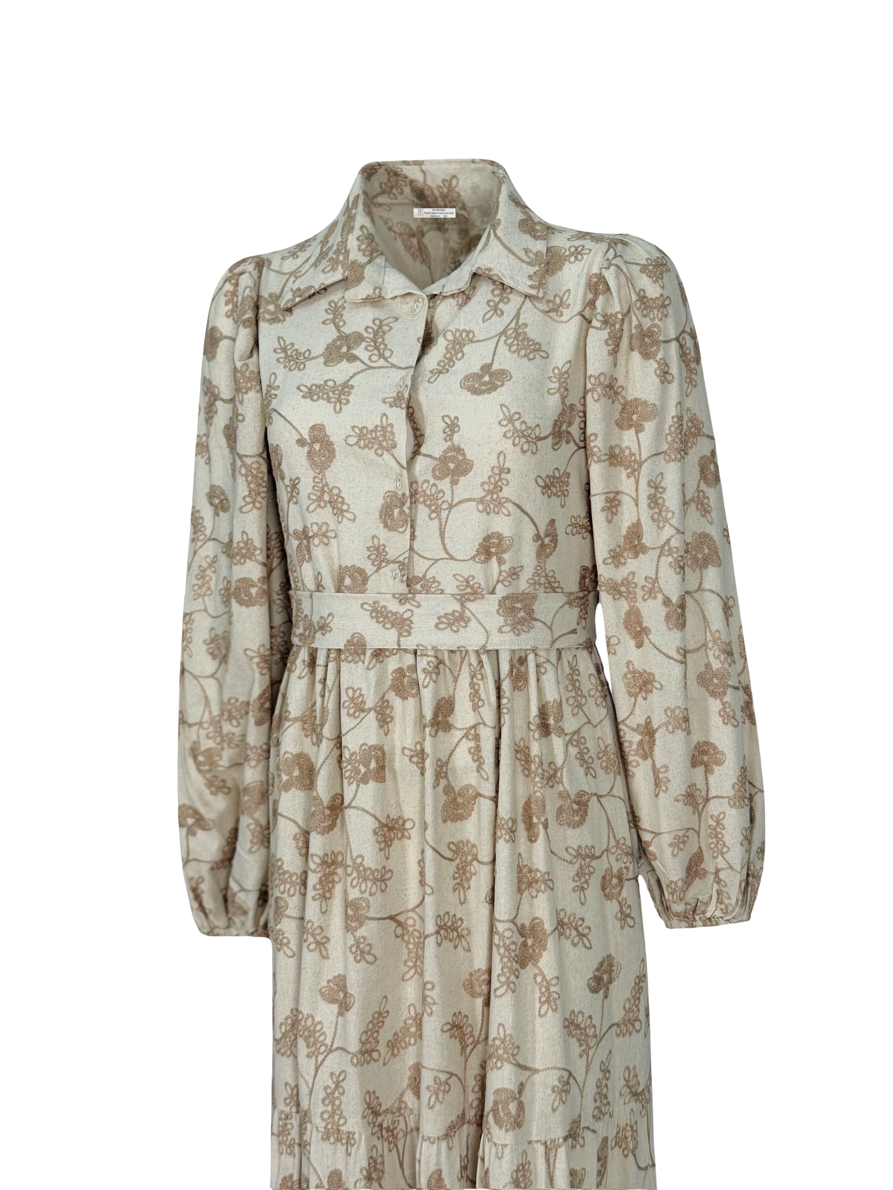 Embroidered Linen Dress