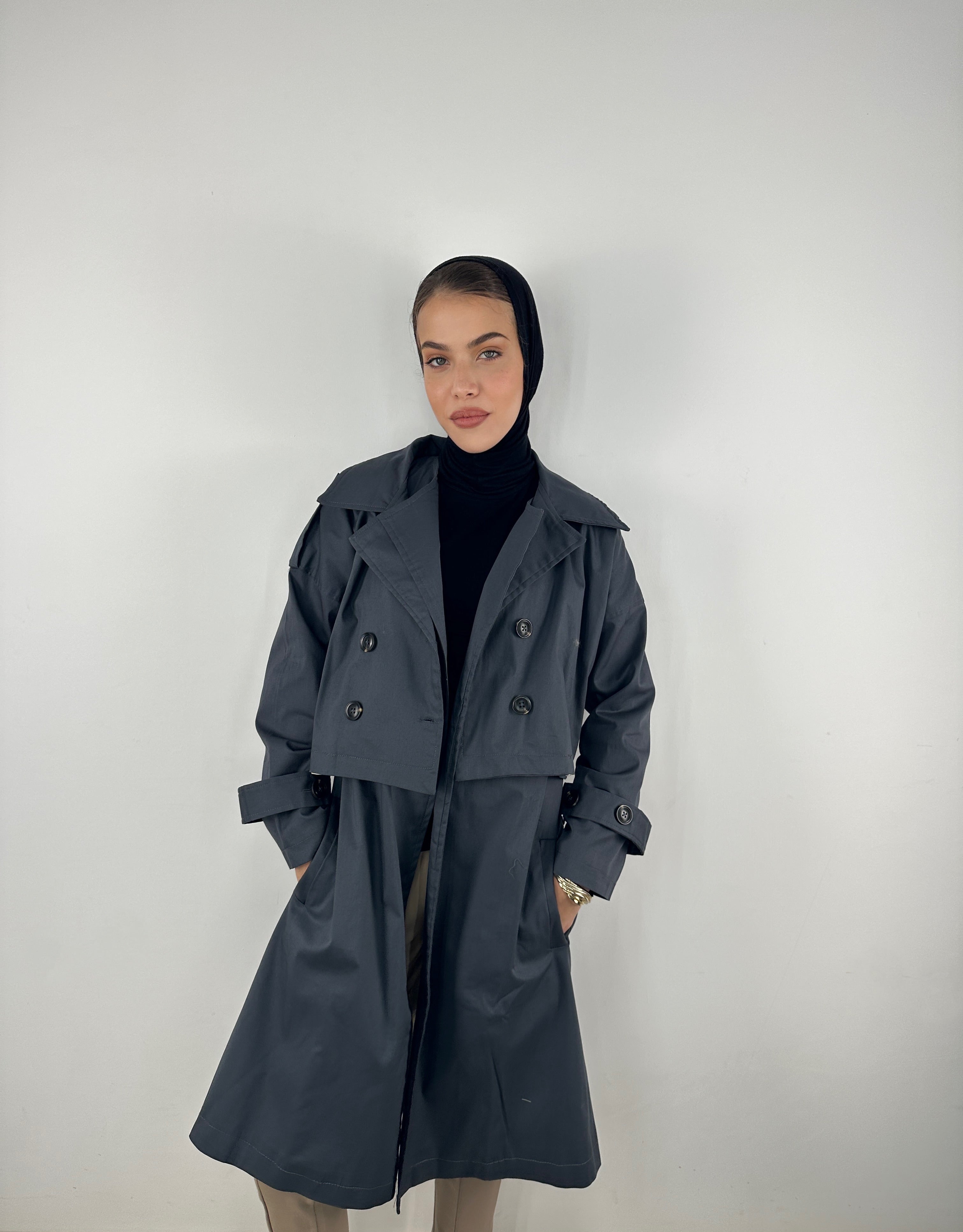 All in Trench Set Dark Grey