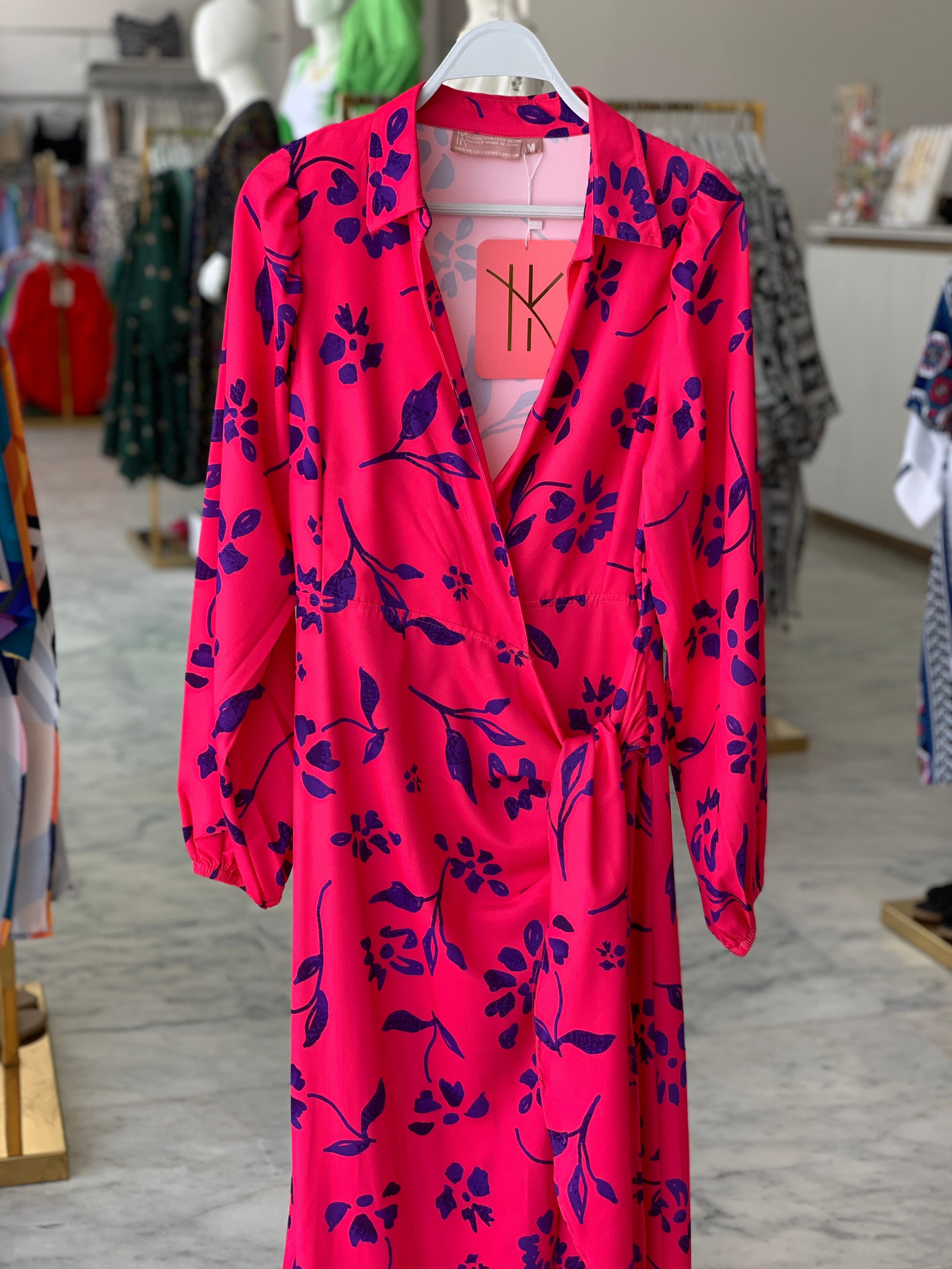 Floral Neon Lavender Dress