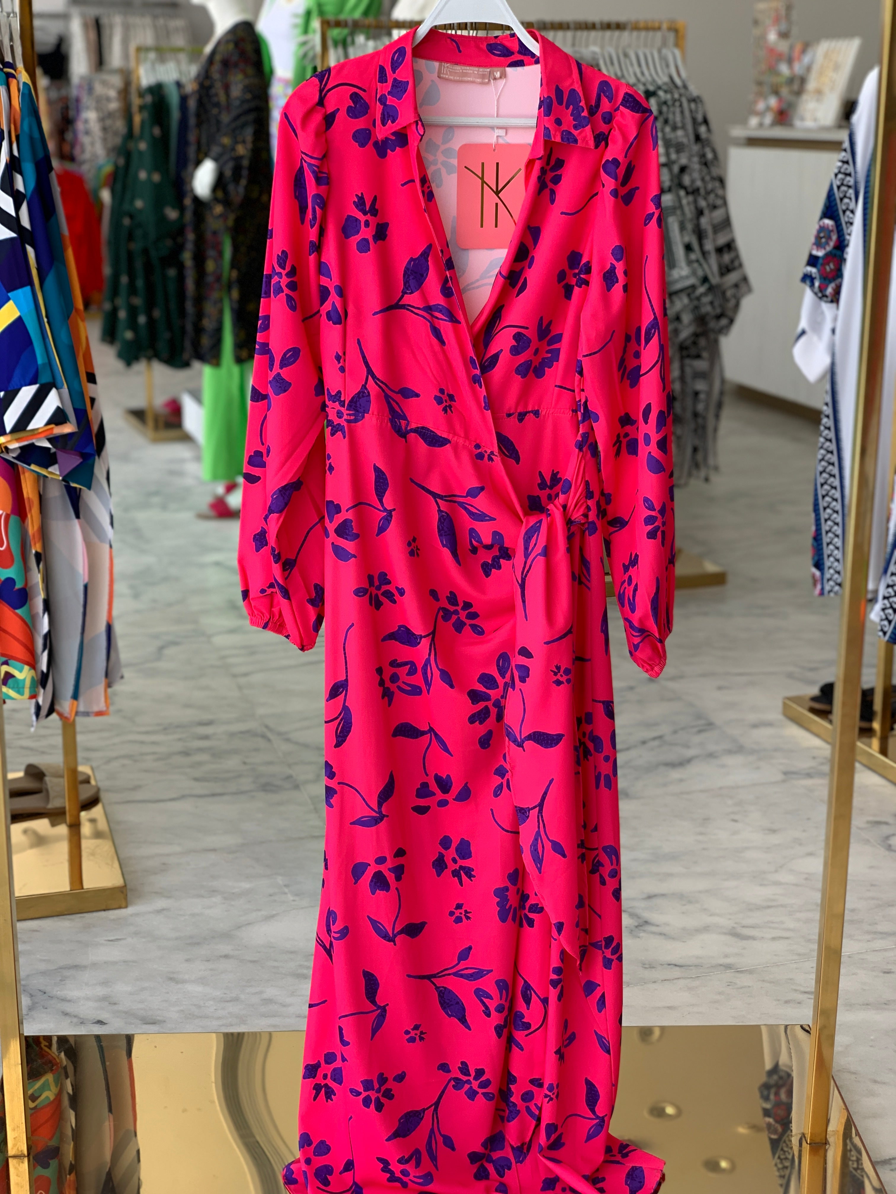 Floral Neon Lavender Dress