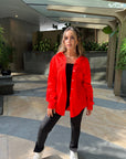 Basic Pocketed Shirt Cherry