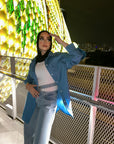 Basic Pocketed Shirt Blue Smoke