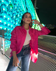 Basic Pocketed Shirt Fuchsia