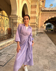 Wrap It dress Stripy Lavender