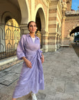 Wrap It dress Stripy Lavender