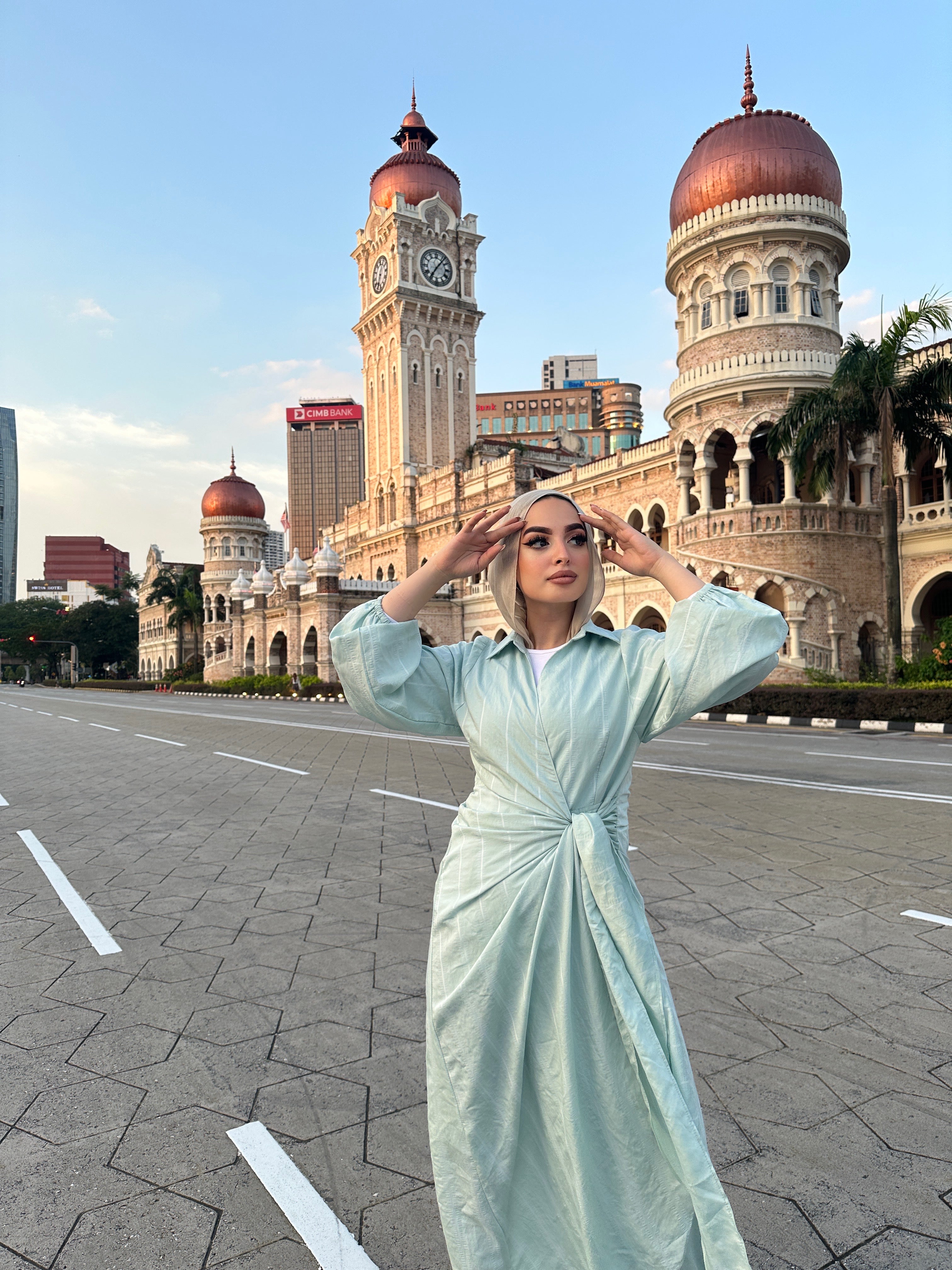 Wrap It dress Stripy Mint