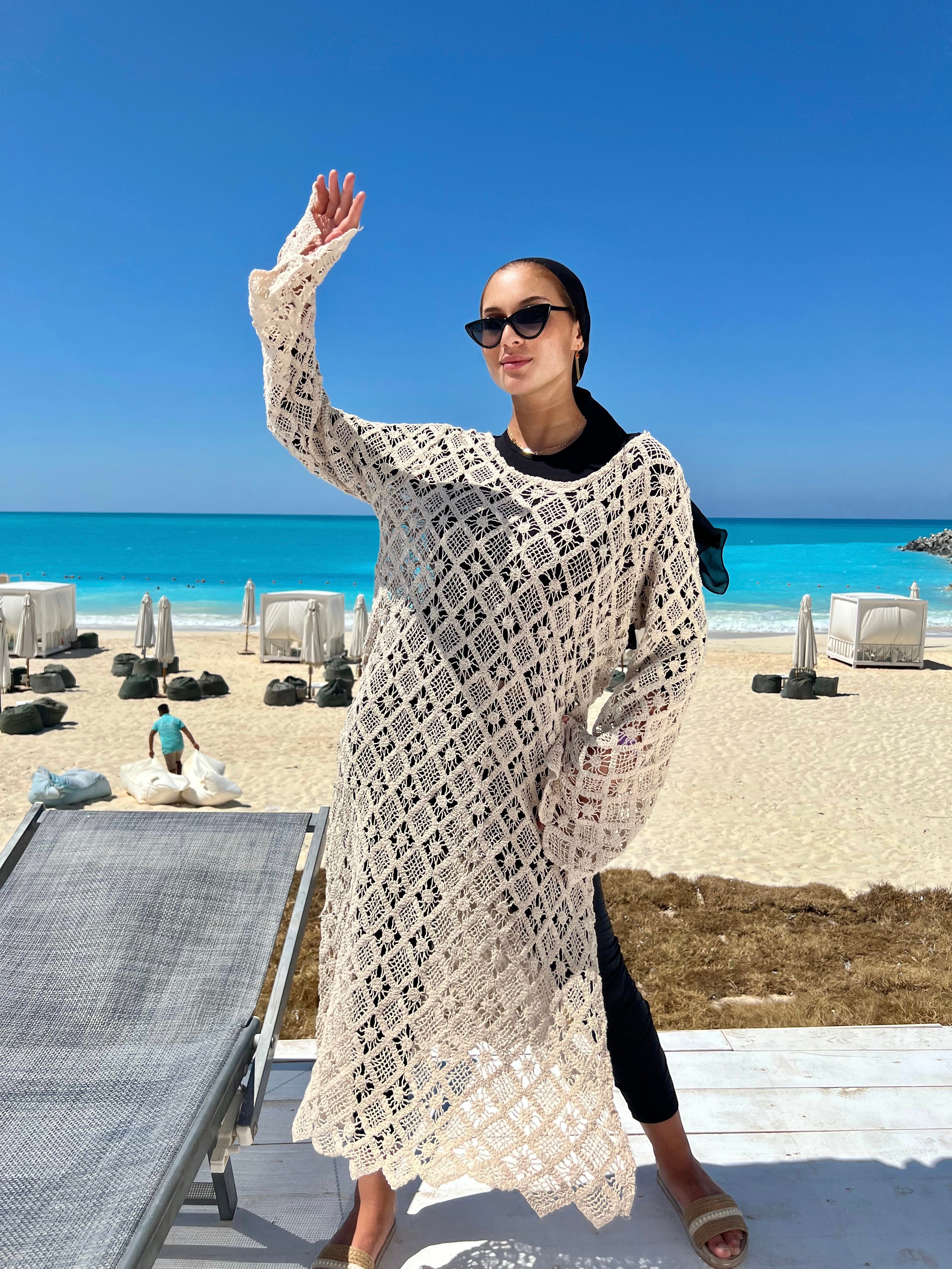 beach resort wear dresses Women's White & Blue Floral Maxi Dress The skirt is front opening with a decorative golden buckle Shop Women's Resort Wear &
