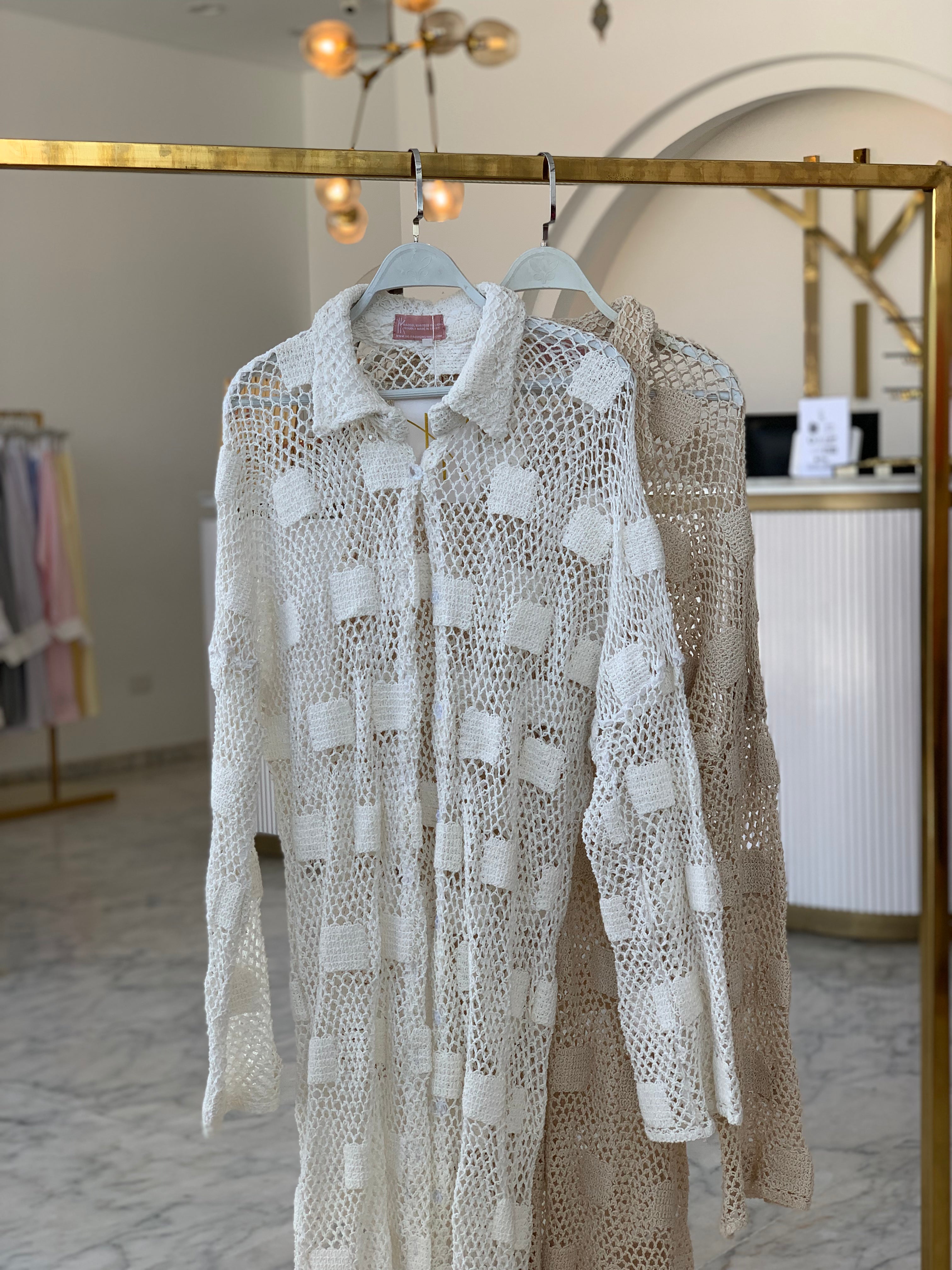 Mini Mesh Shirt Dress