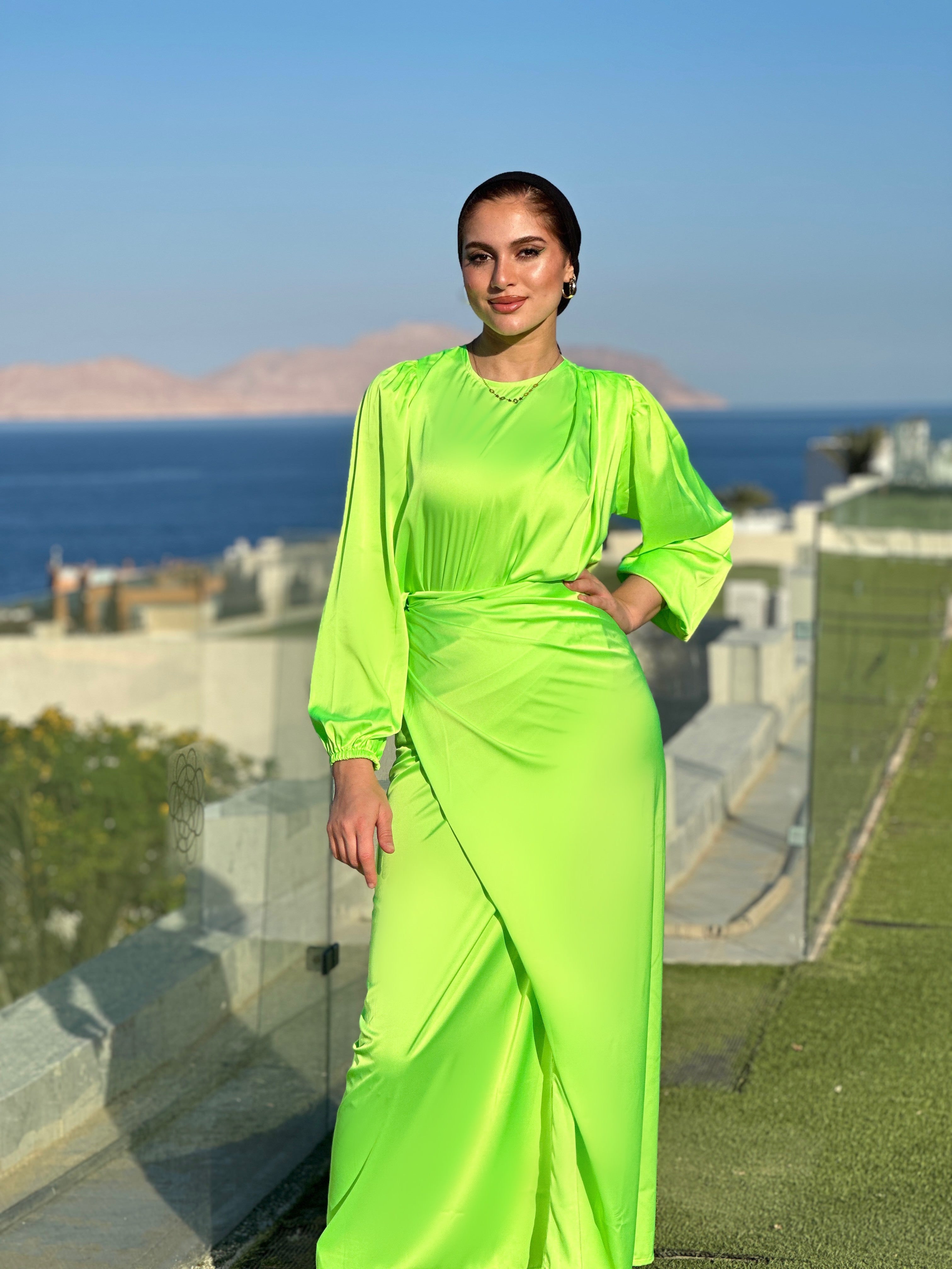 Drapped magic Skirt Neon