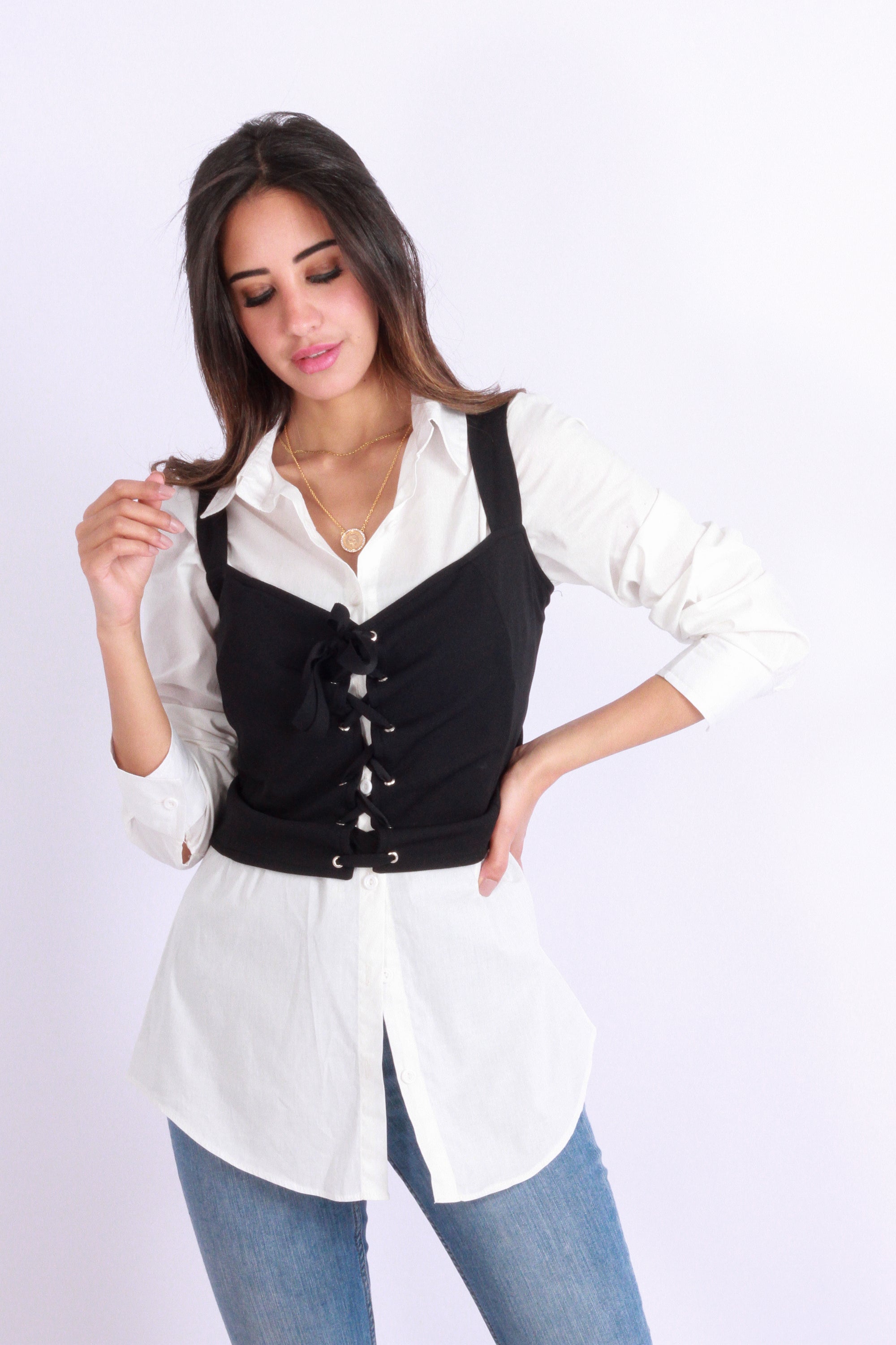 Sweet Cropped Top Black