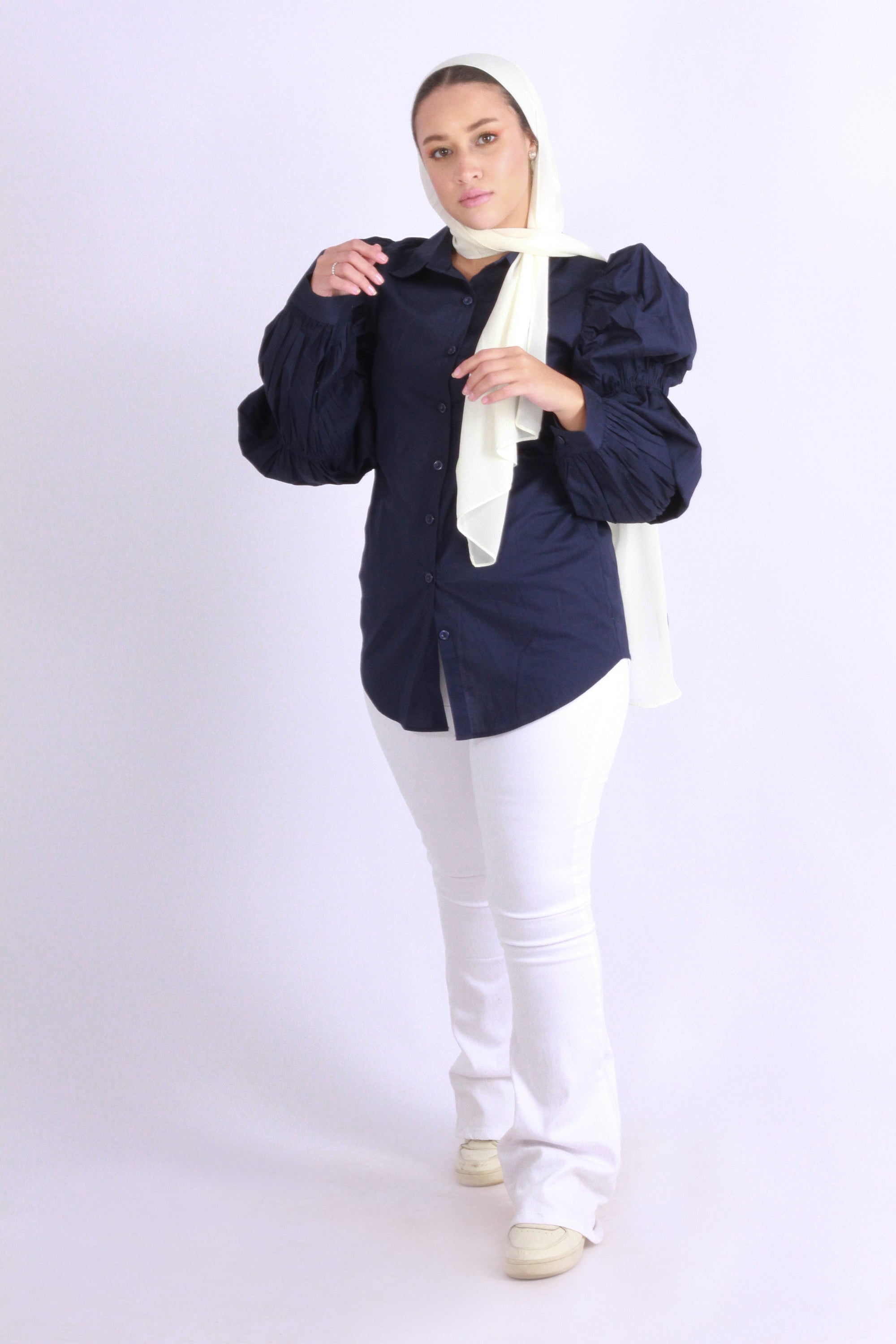 Double Puff Shirt Navy