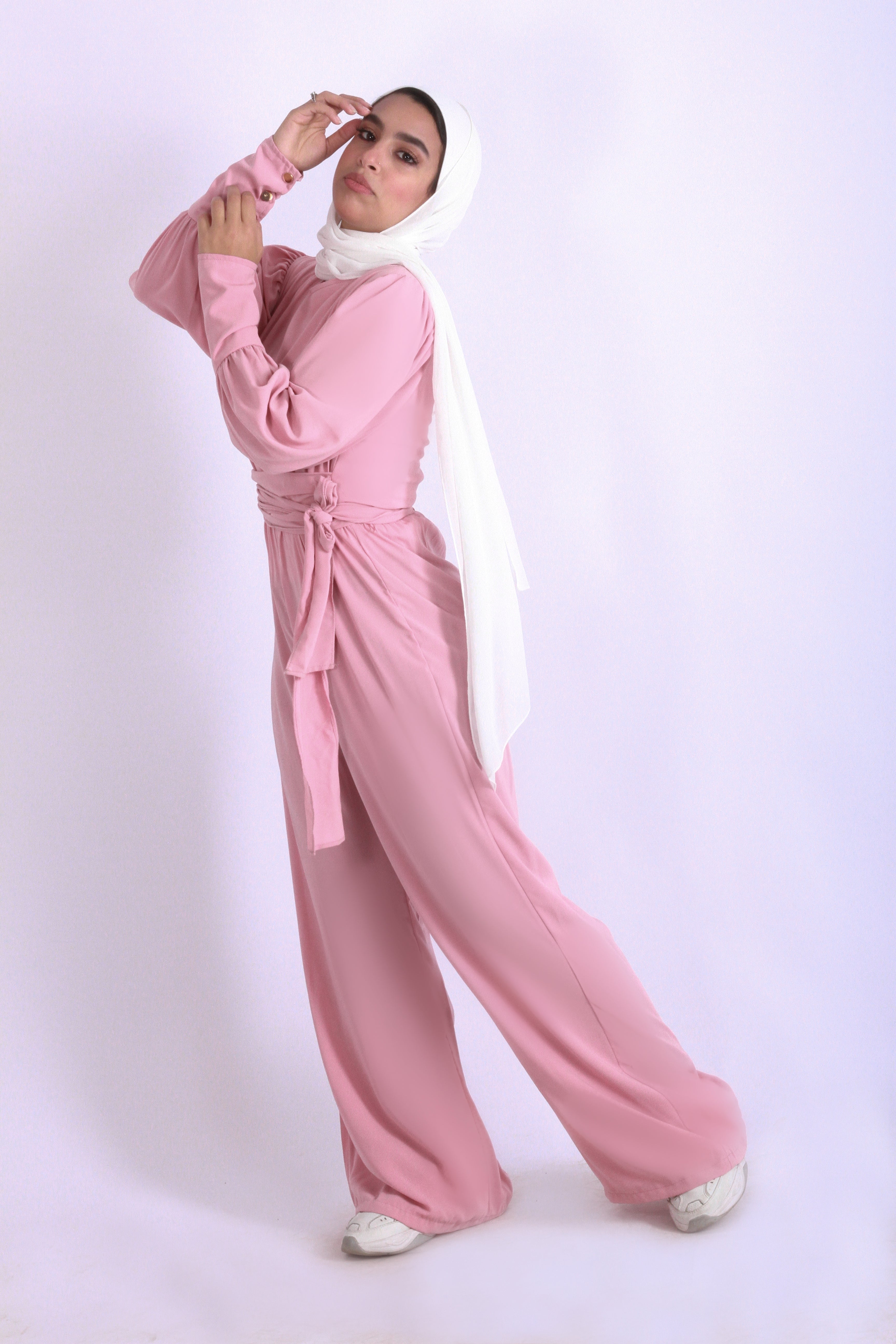Wrappy Jumpsuit Nude Pink