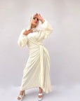 Wrappy Bling White Dress