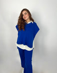 Winter New Wide Pants Royal Blue
