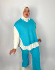 Winter New Wide Pants True Blue