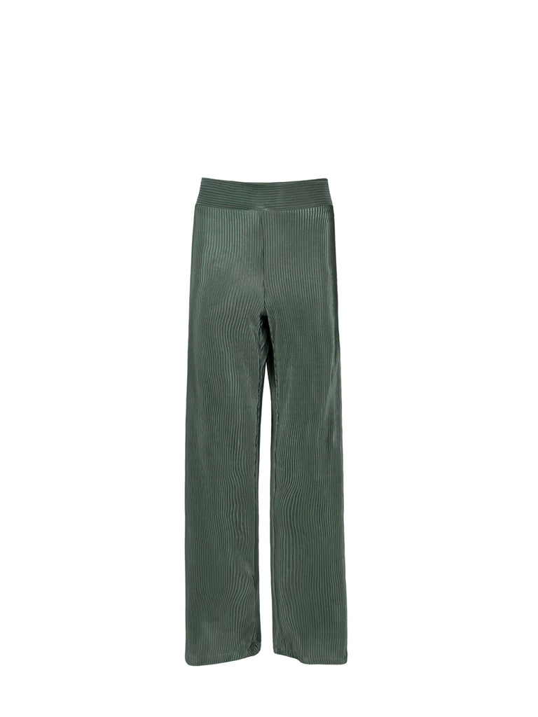 Plisse Set Pants Dark Pistachio