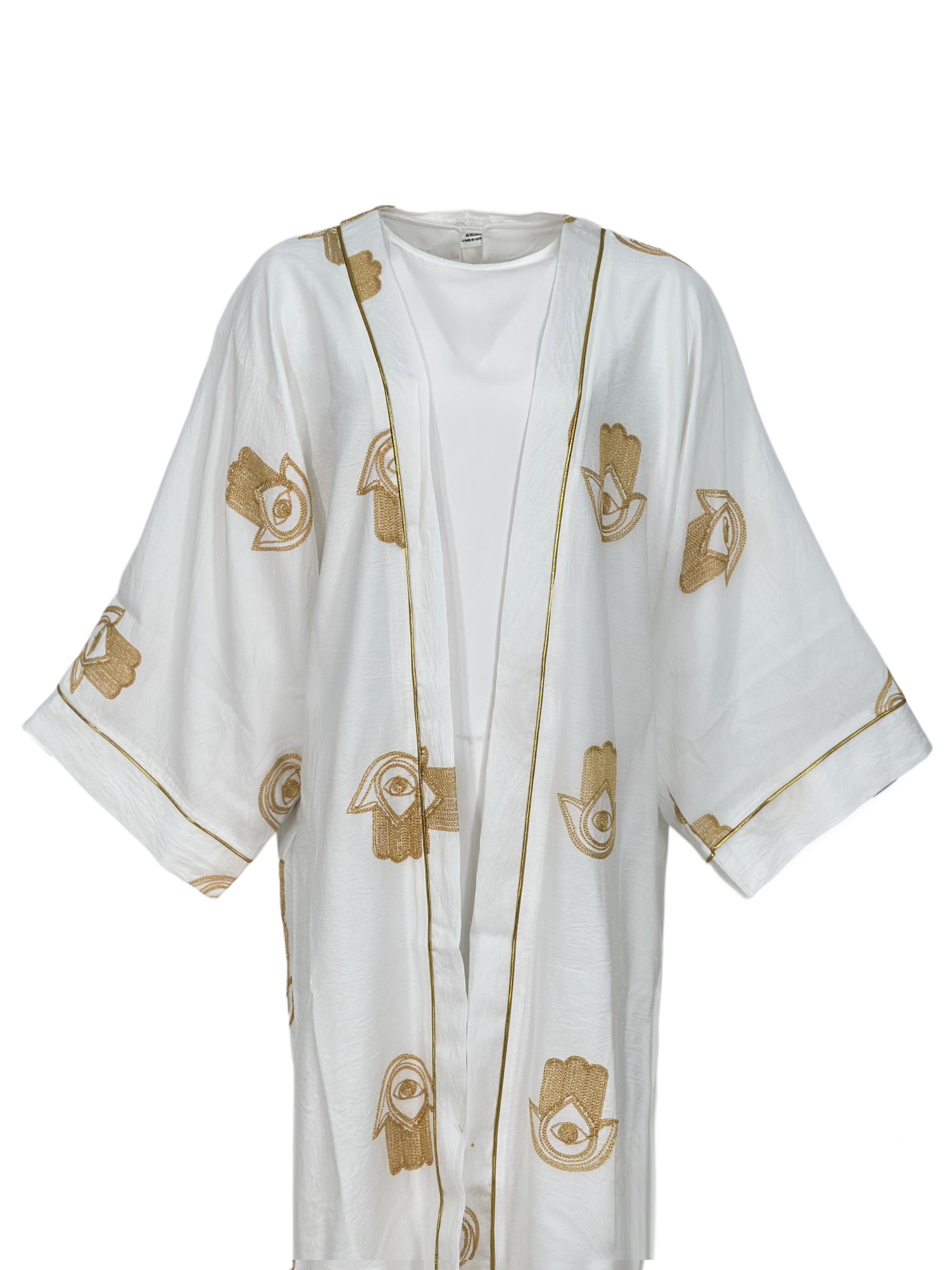 Golden eye khamsa Kimono