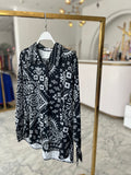 Black Boho Summer Set Shirts