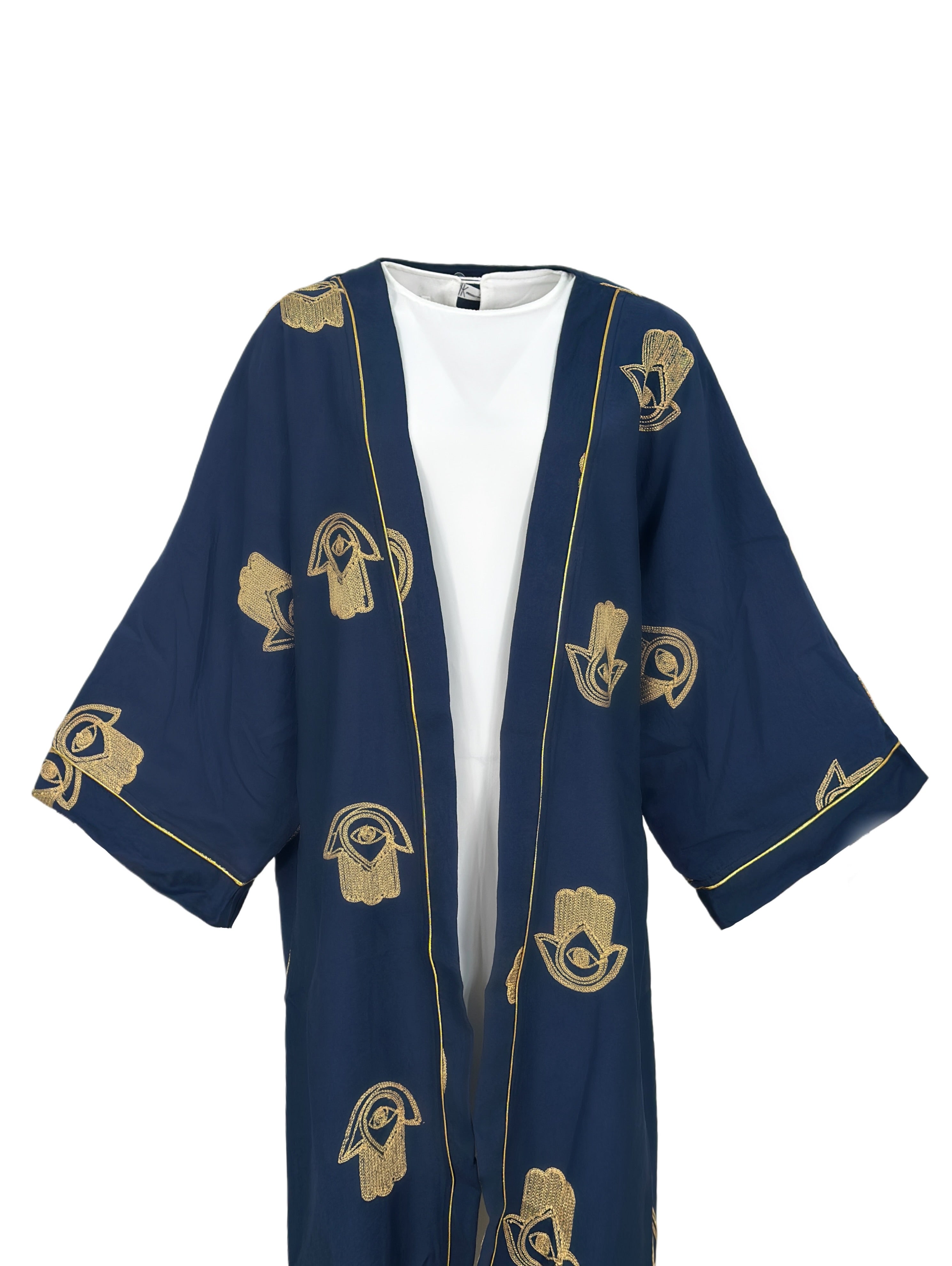 Golden eye khamsa Kimono