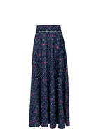Navy Garden Big Ruff Skirt