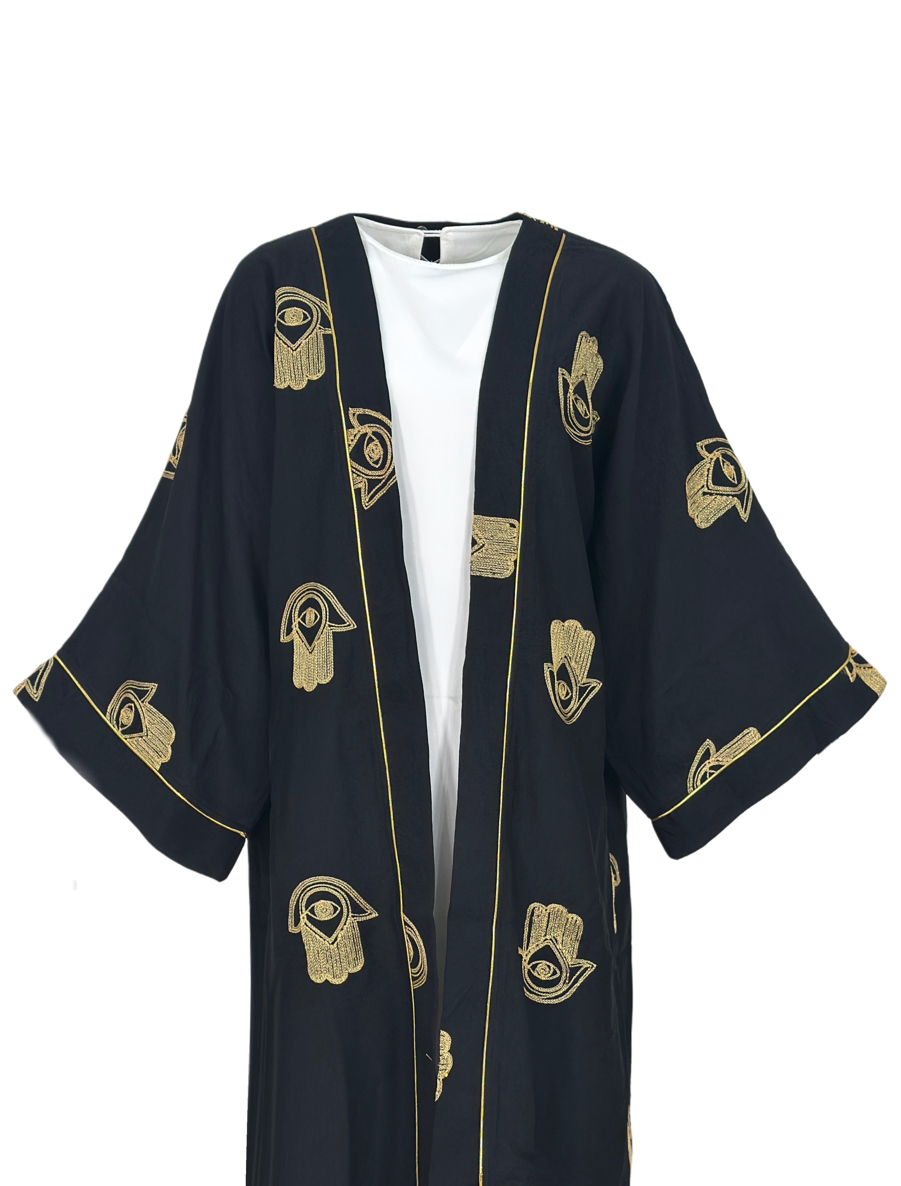Golden eye khamsa Kimono