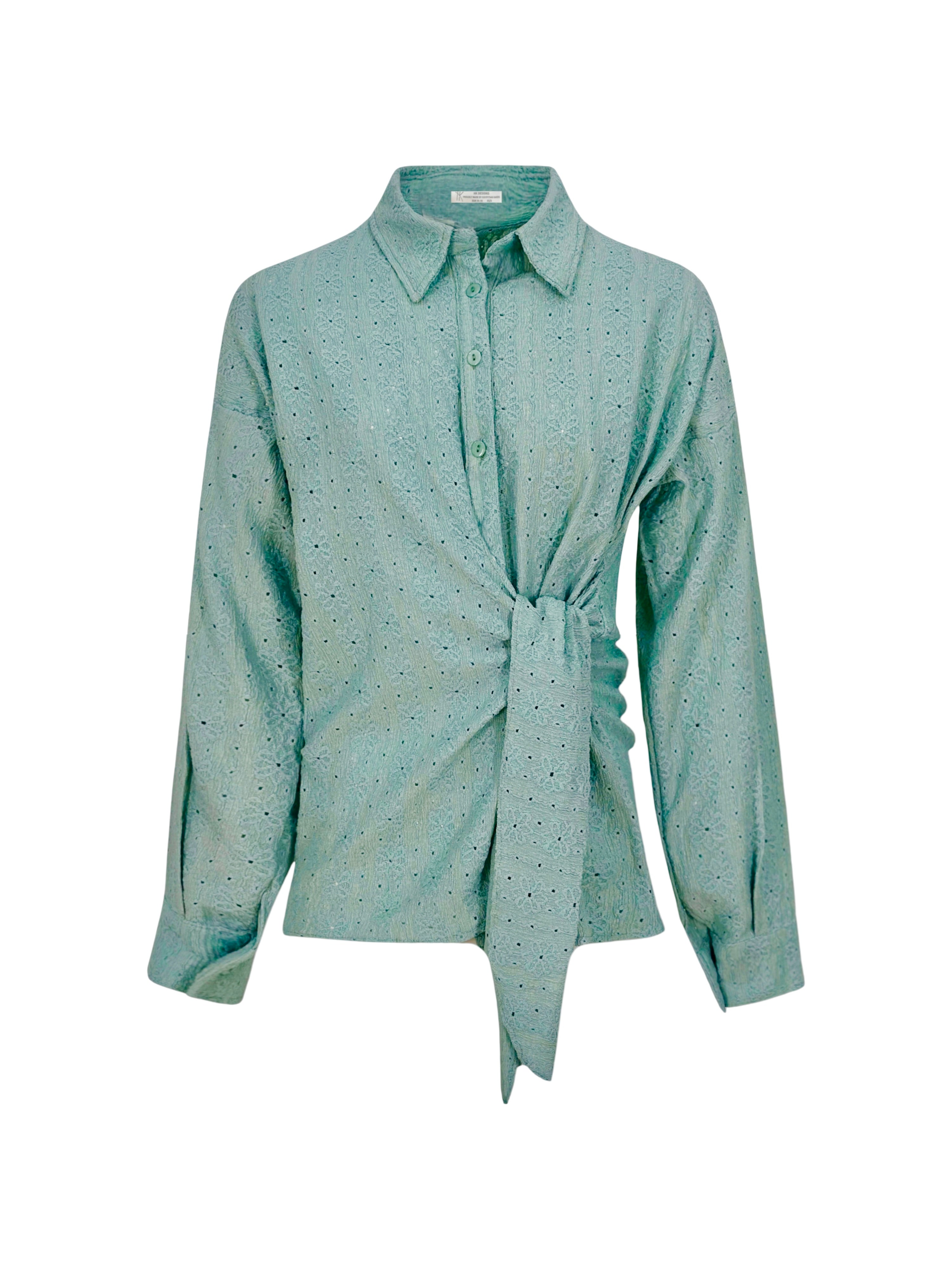 Wrap it Embroidered Set Shirt