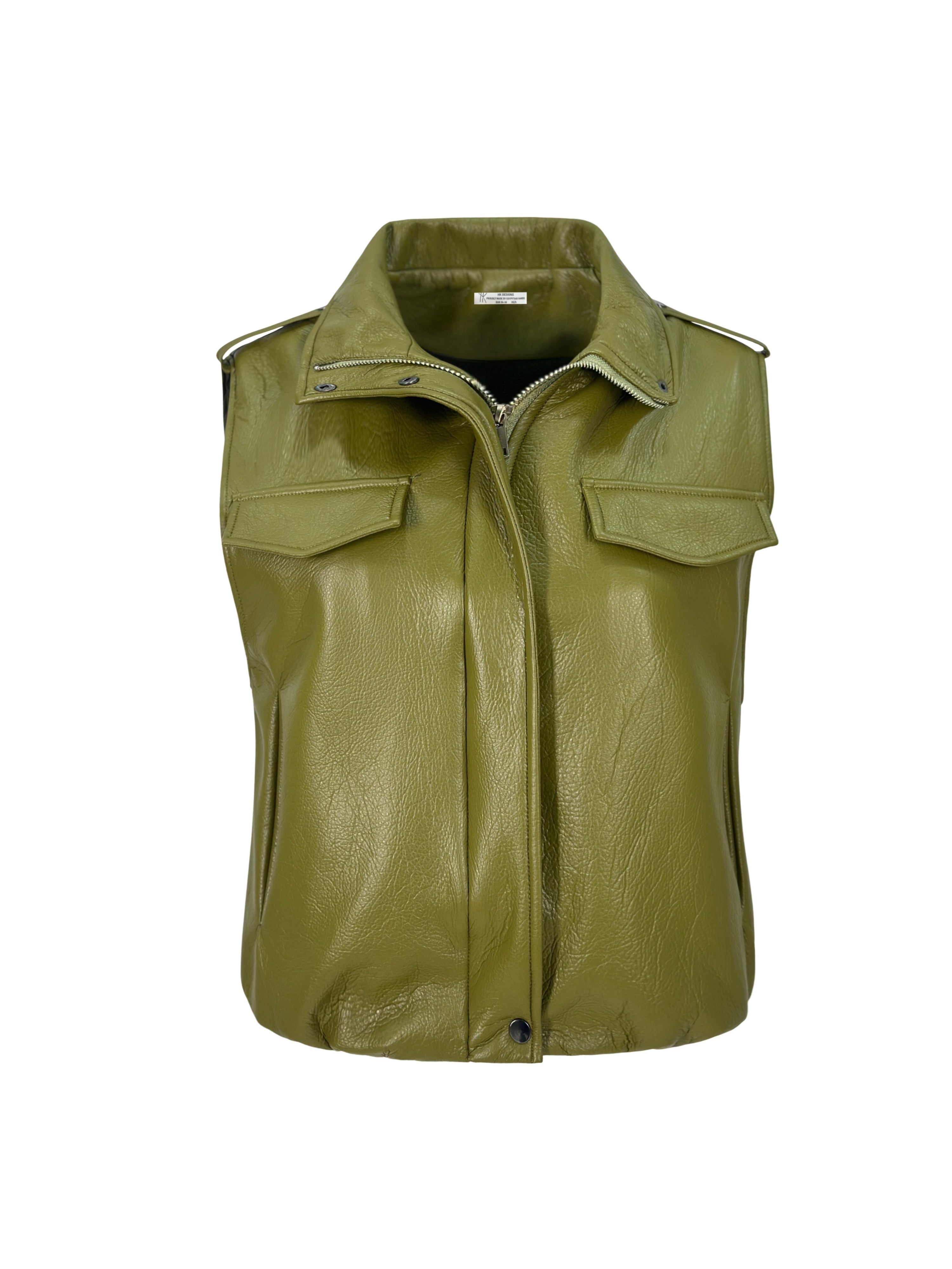 Leather Cropped Vest