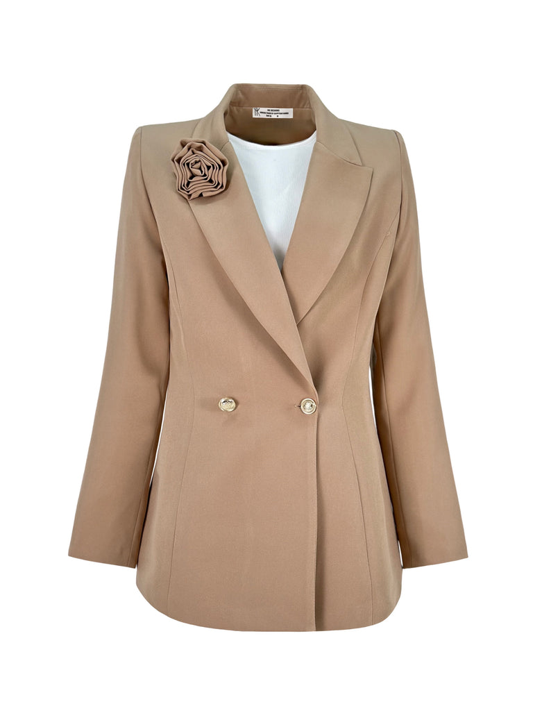 La Vie en Rose Suit Blazer Sand