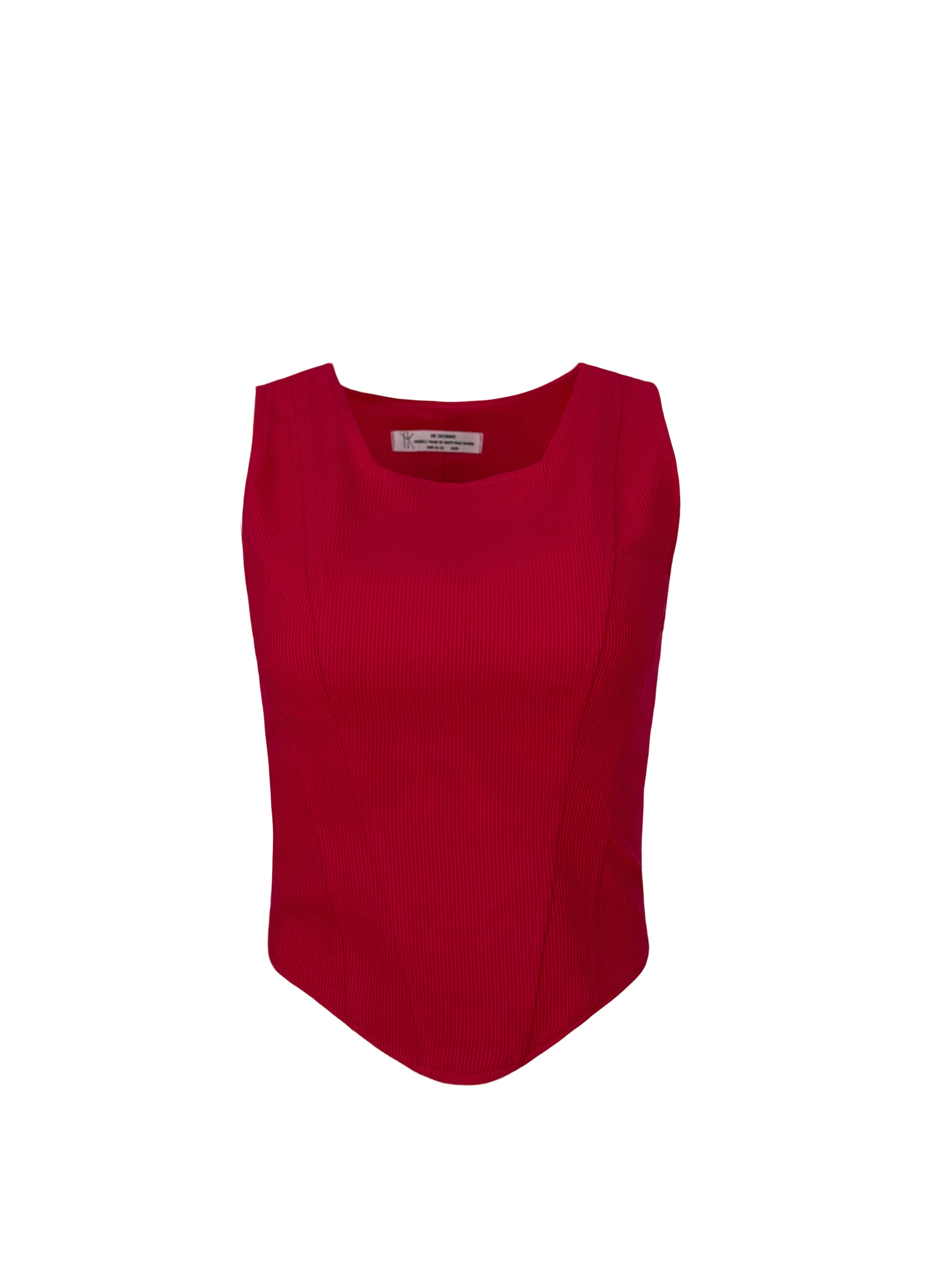 Ribbed Corset Set Top Fuchsia