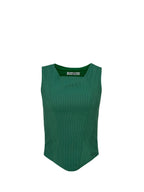 Ribbed Corset Set Top Green